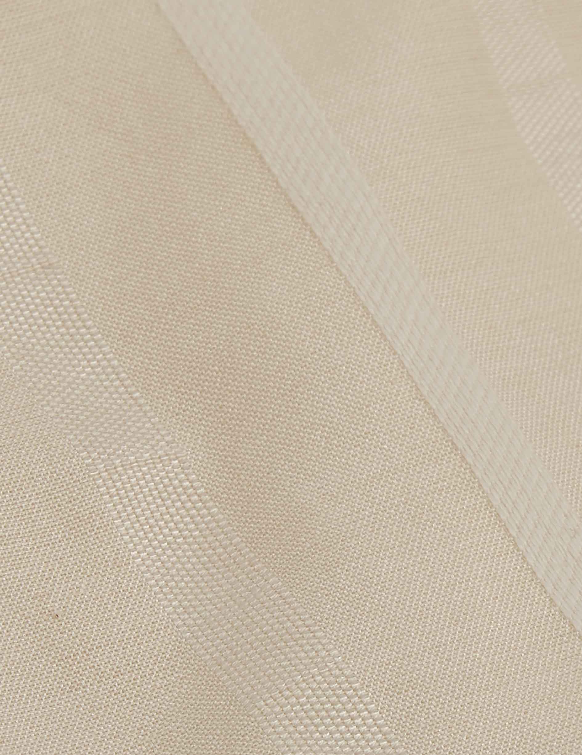 Oversized ecru striped Agnès blouse - Canvas - Open right Collar
