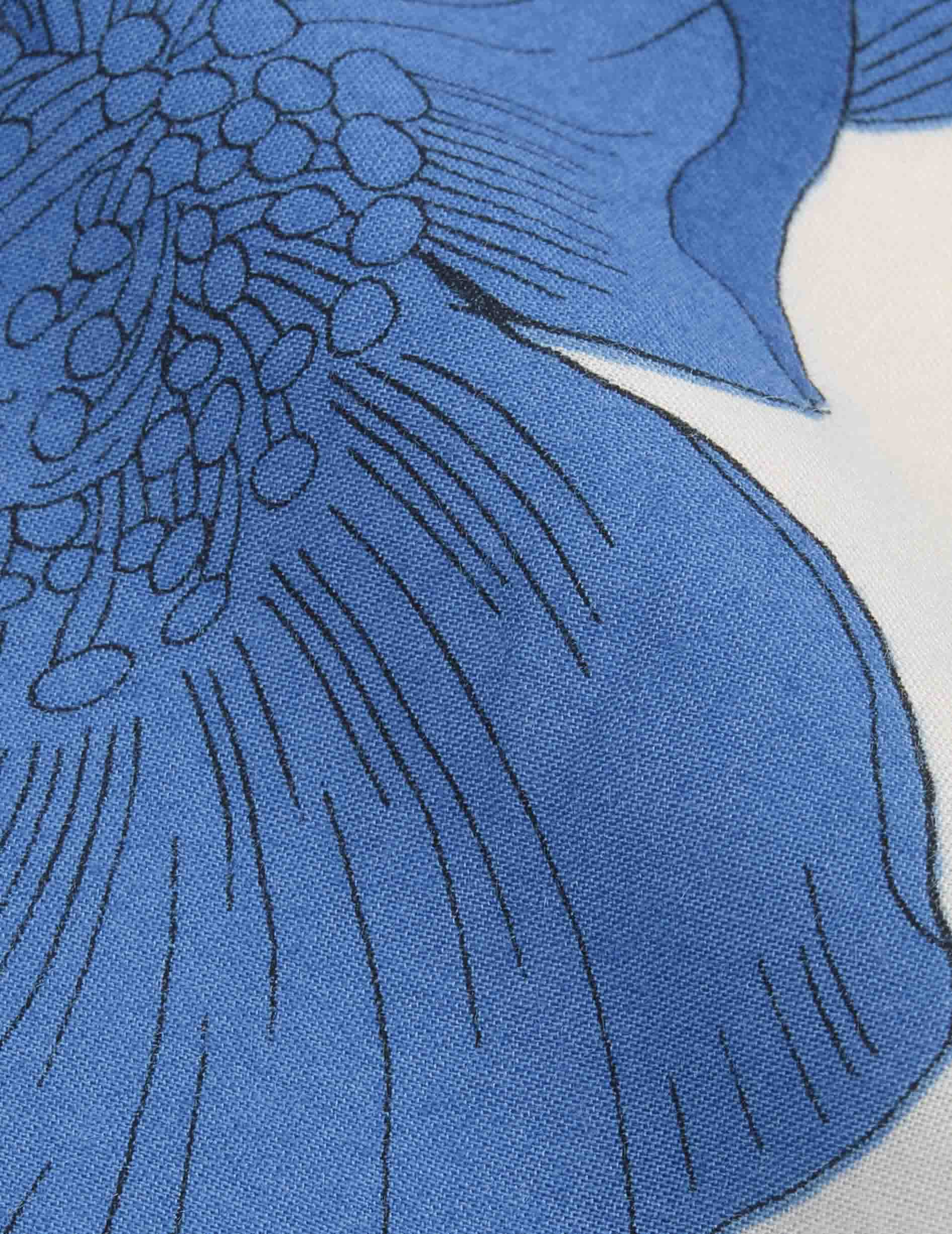 Blue print Ambre shirt - cotton voile - Shirt Collar