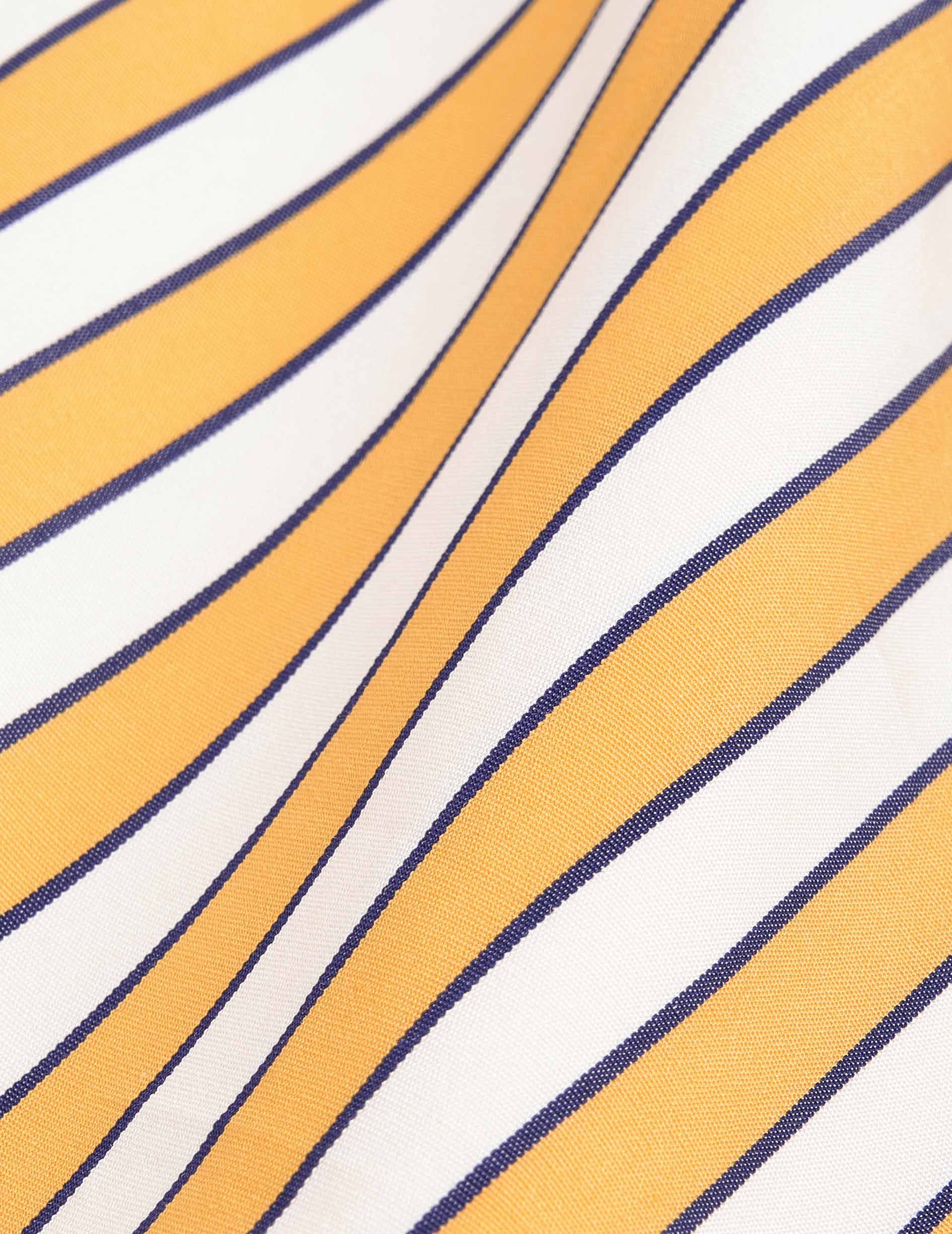 Yellow striped Charlotte shirt - Poplin - Shirt Collar
