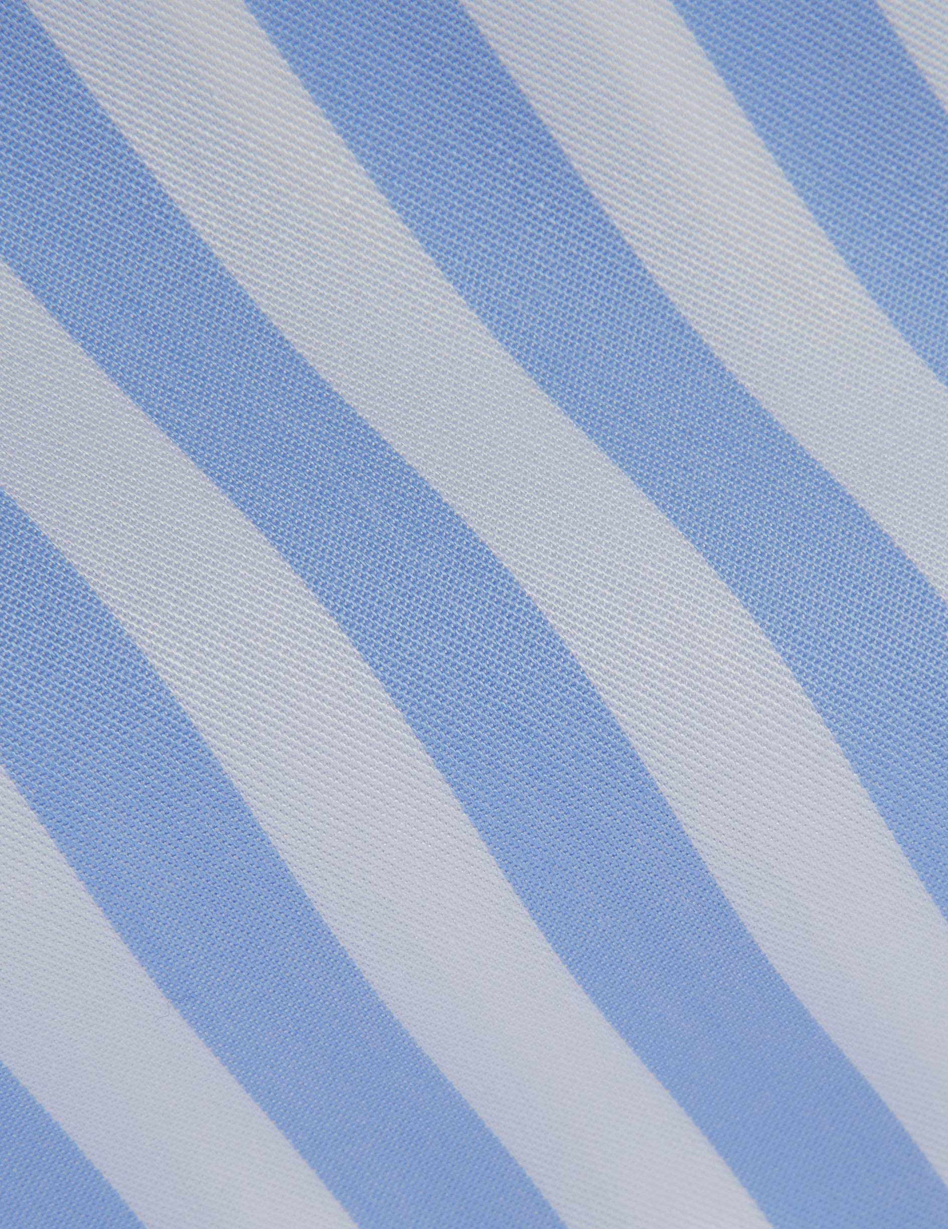 Chemise oversize Léa rayée bleue - Lyocell - Col Chemise