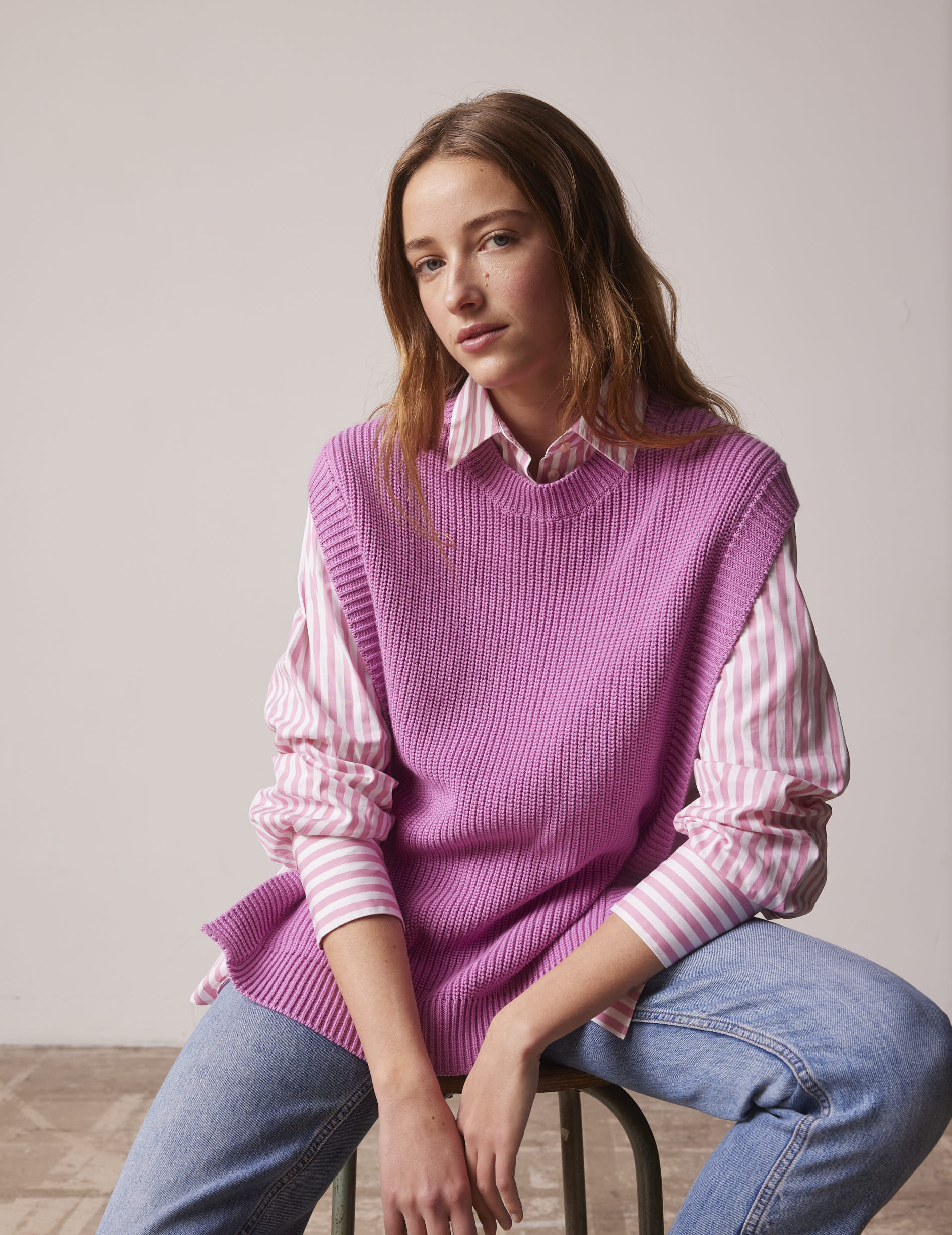 Pink cotton Ilonna vest