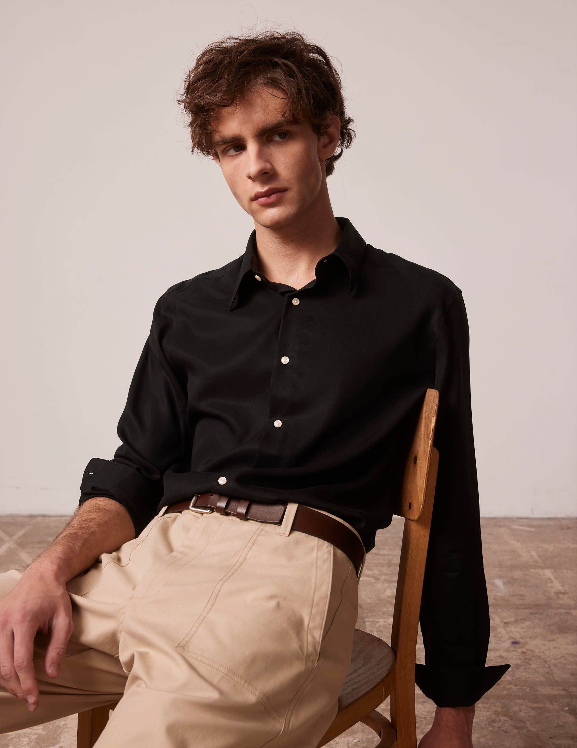 Black Antonin shirt - Twill - Prodigious Collar