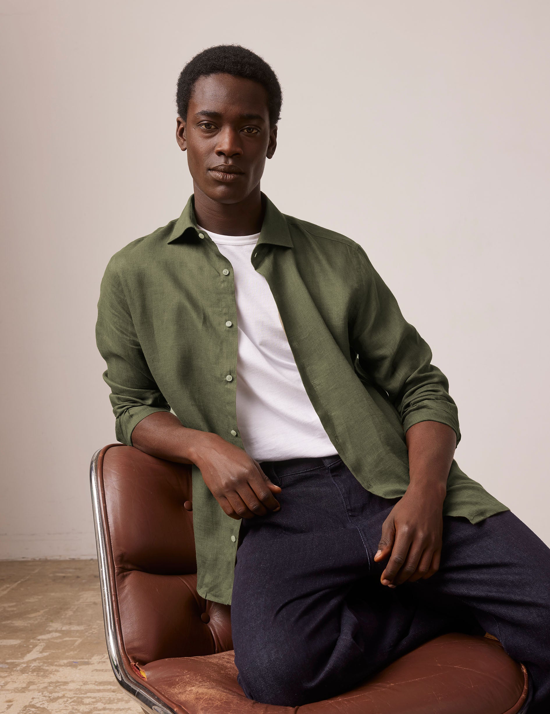 Casual Surchemise Lin Homme Chemise Lin Homme Men's Cotton Linen