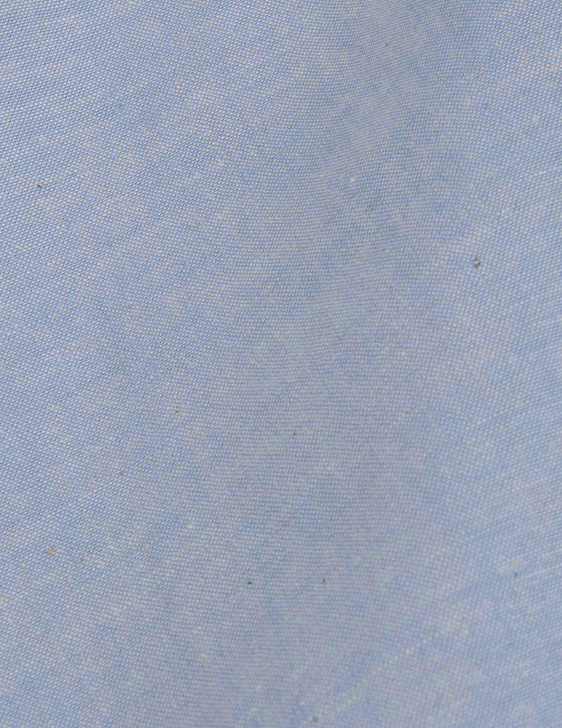 Chemise Armand bleue - Toile selvedge - Col Prodigieux boutonné