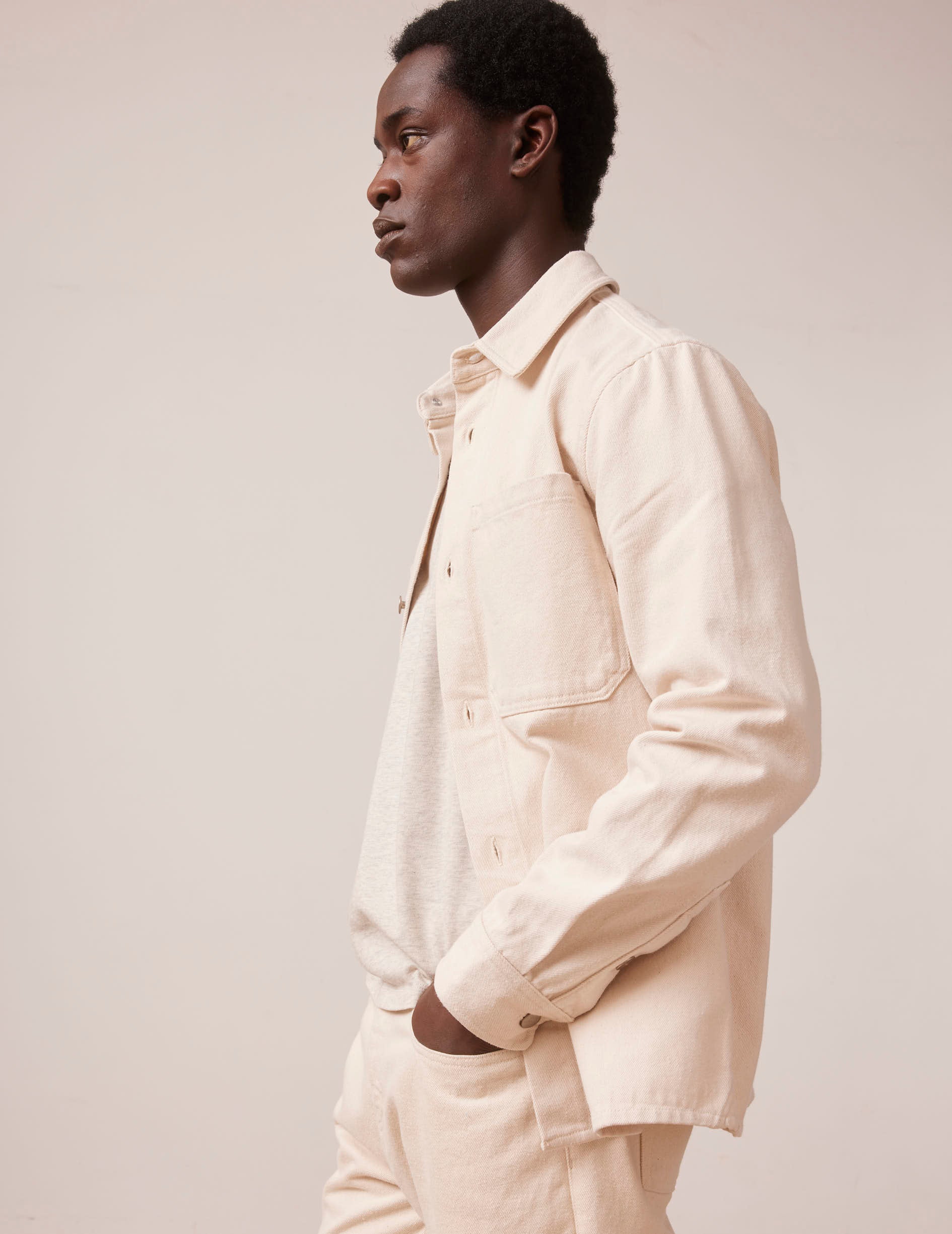 Surchemise Cameron en denim écru