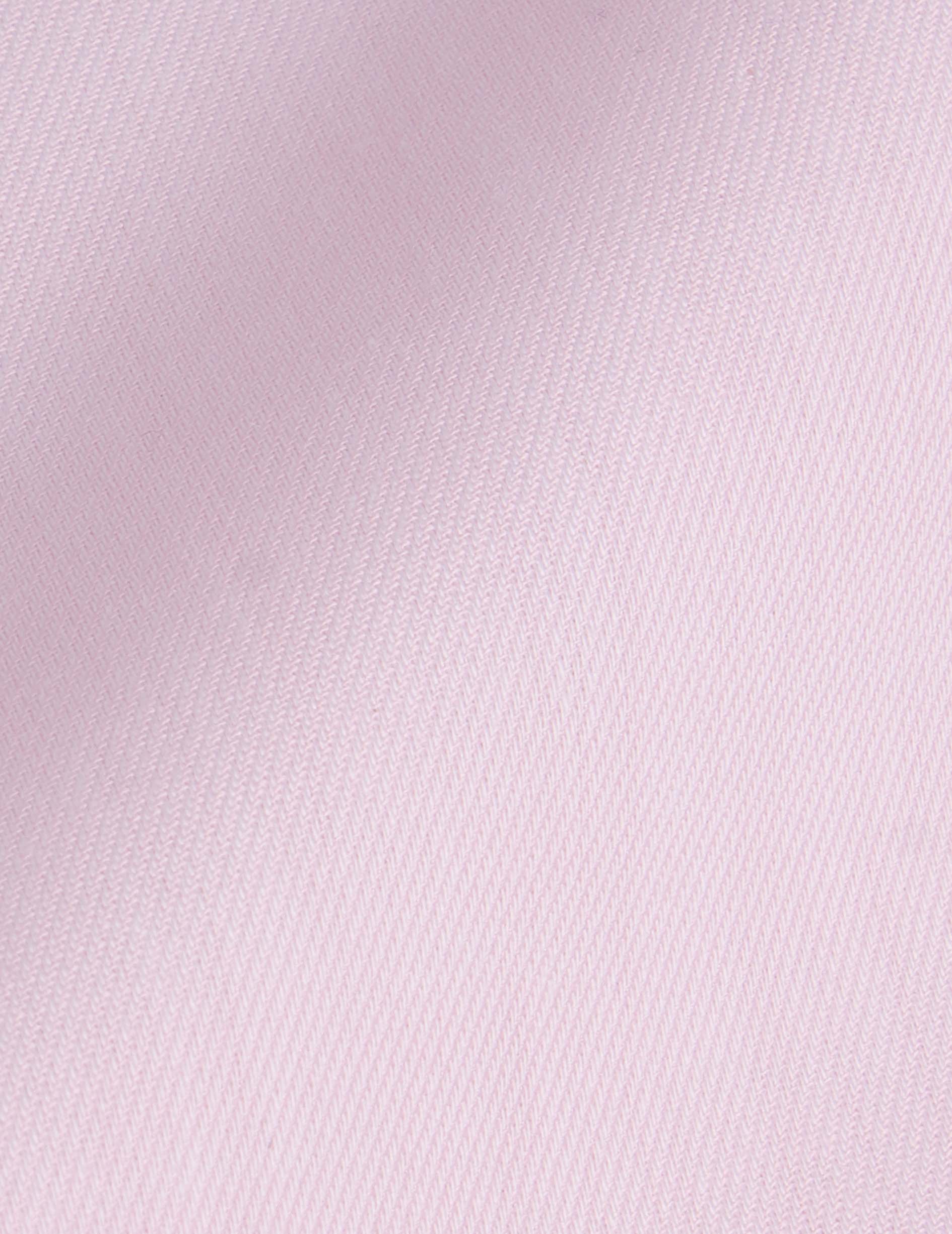 Chemise classique voyage rose - Twill - Col Figaret - Repassage facile
