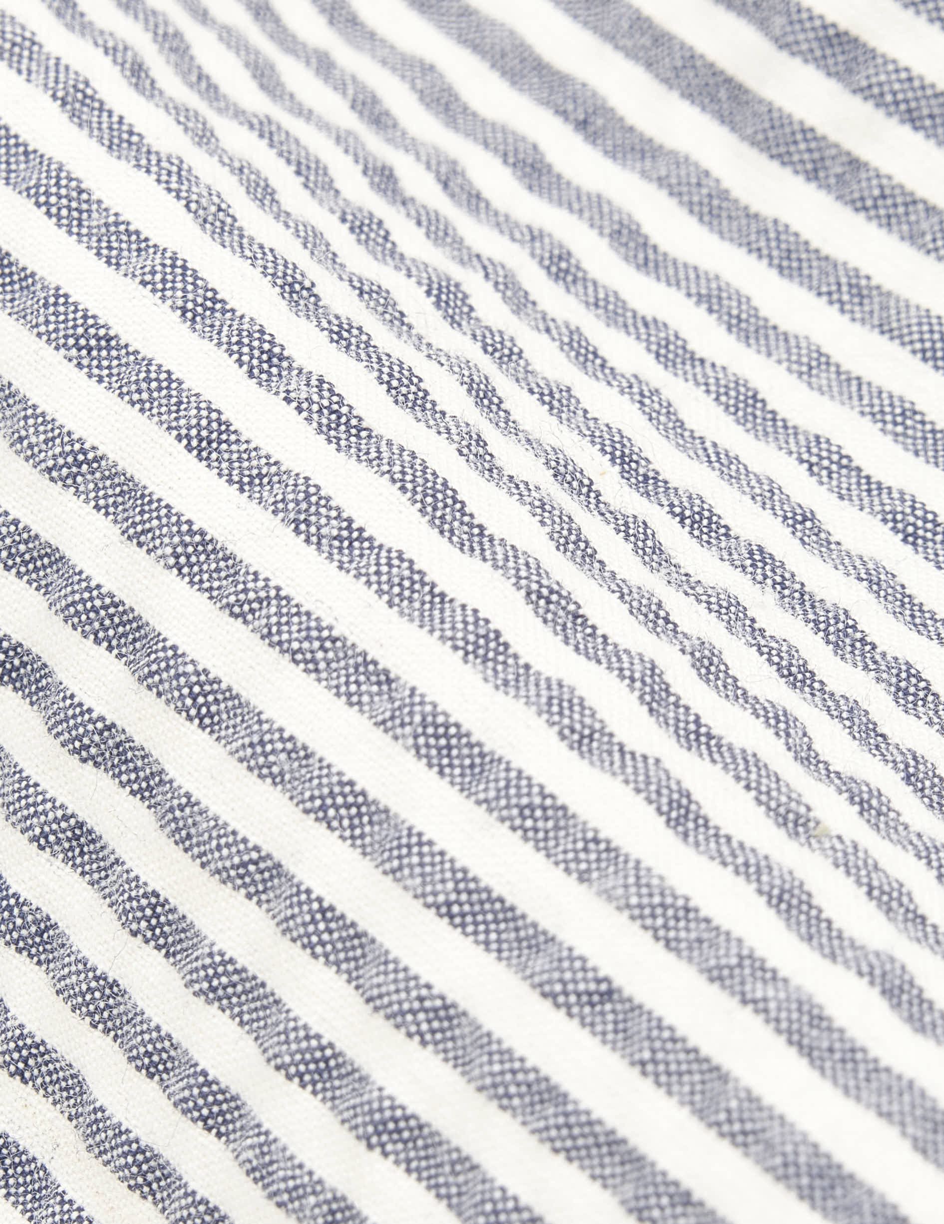 Chemise Florian rayée bleue - Seersucker - Col Français