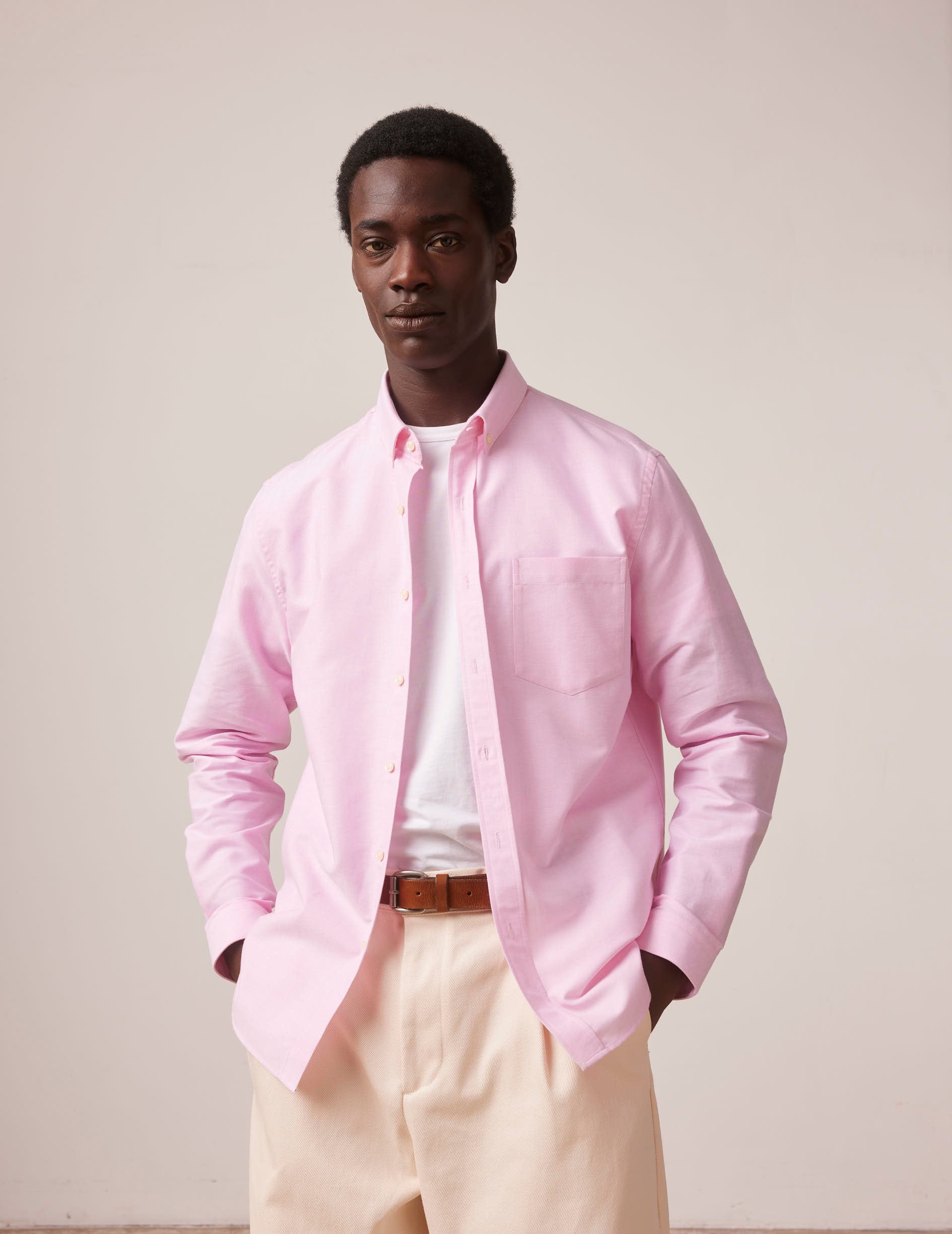 Pink Gabriel shirt - Oxford - American Collar