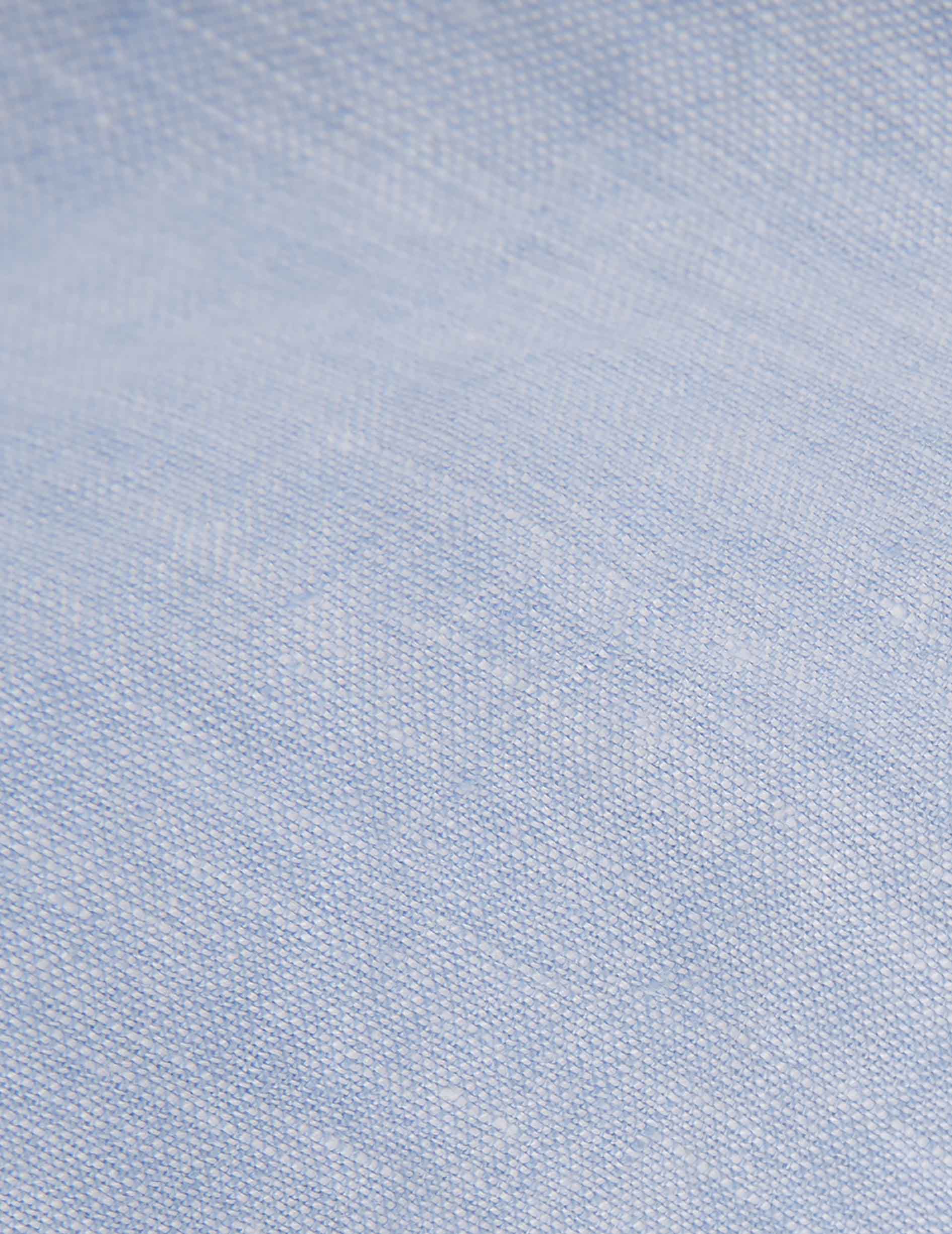Chemise Herwin en lin bleu - Lin - Col Officier