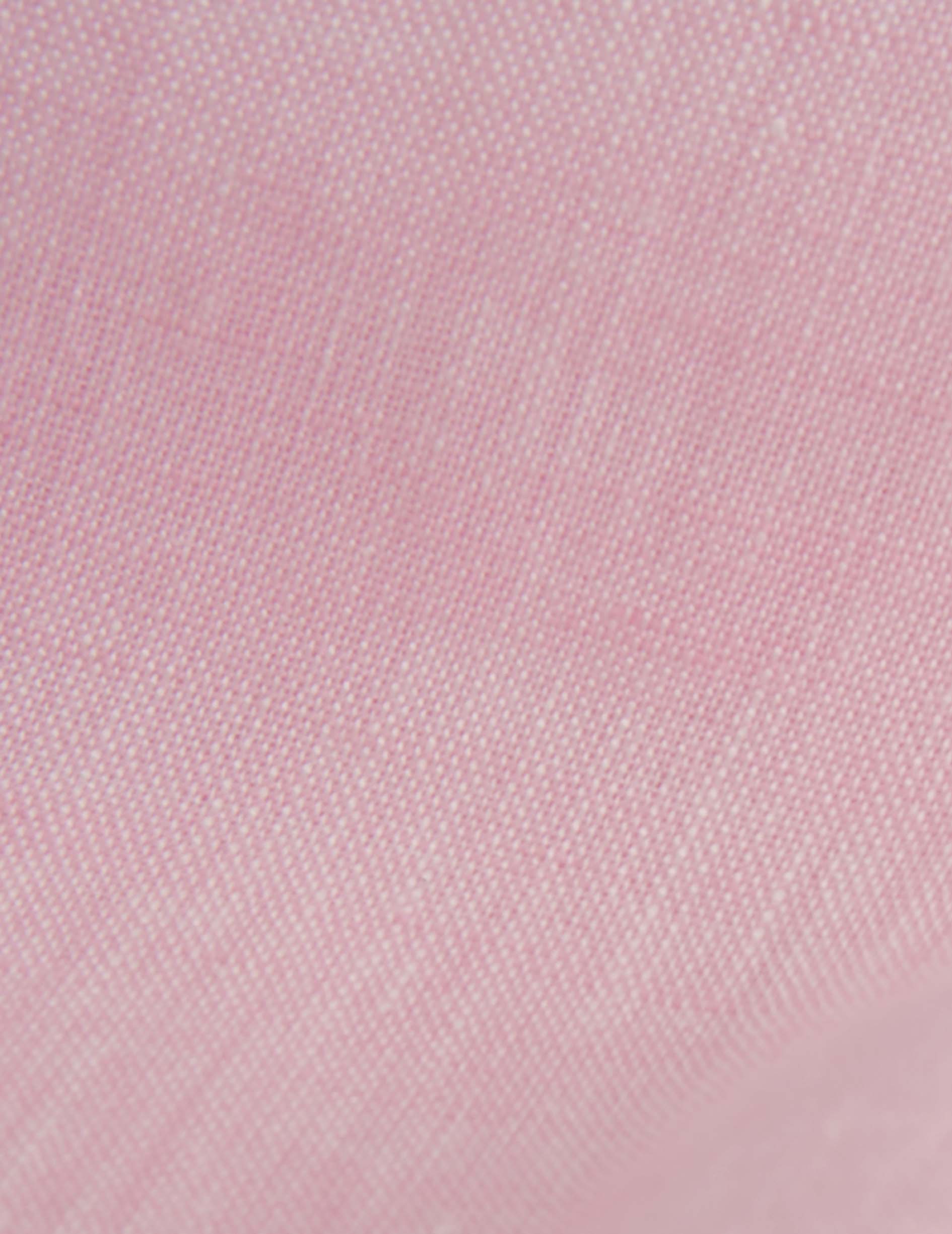 Pink linen Herwin shirt - Linen - Officer Collar