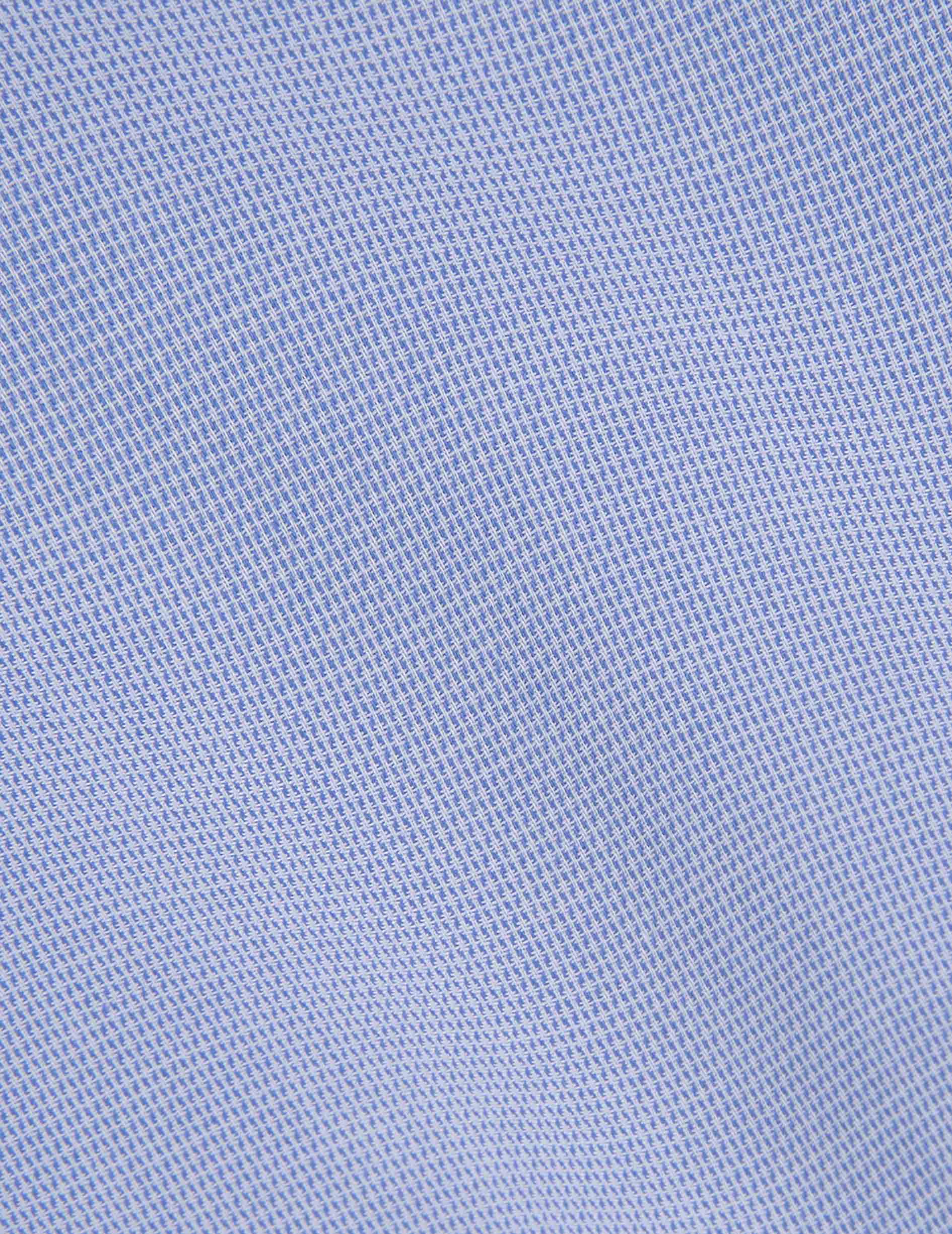 Chemise ajustée bleue - Façonné - Col Italien