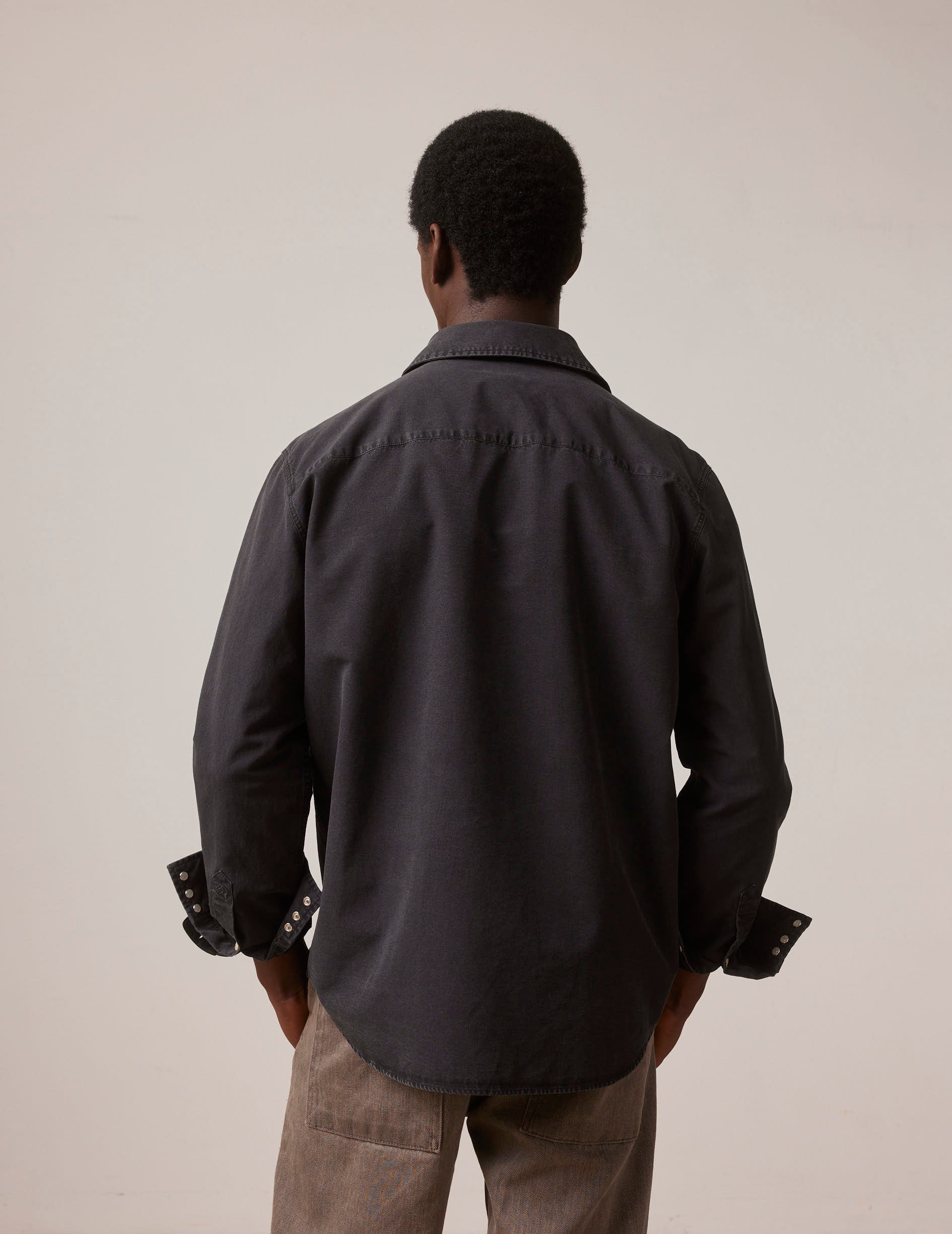 Chemise Lorenzo en denim noir - Denim - Col Prodigieux