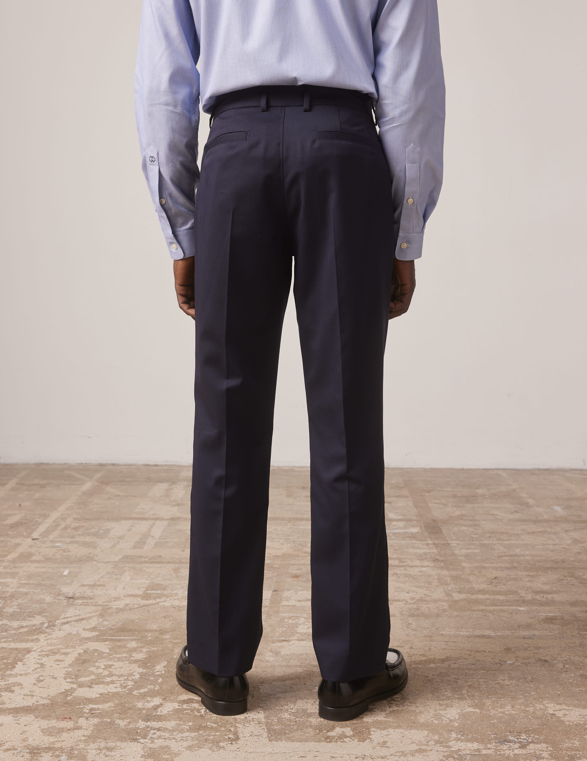 Pantalon de costume Driss en laine marine