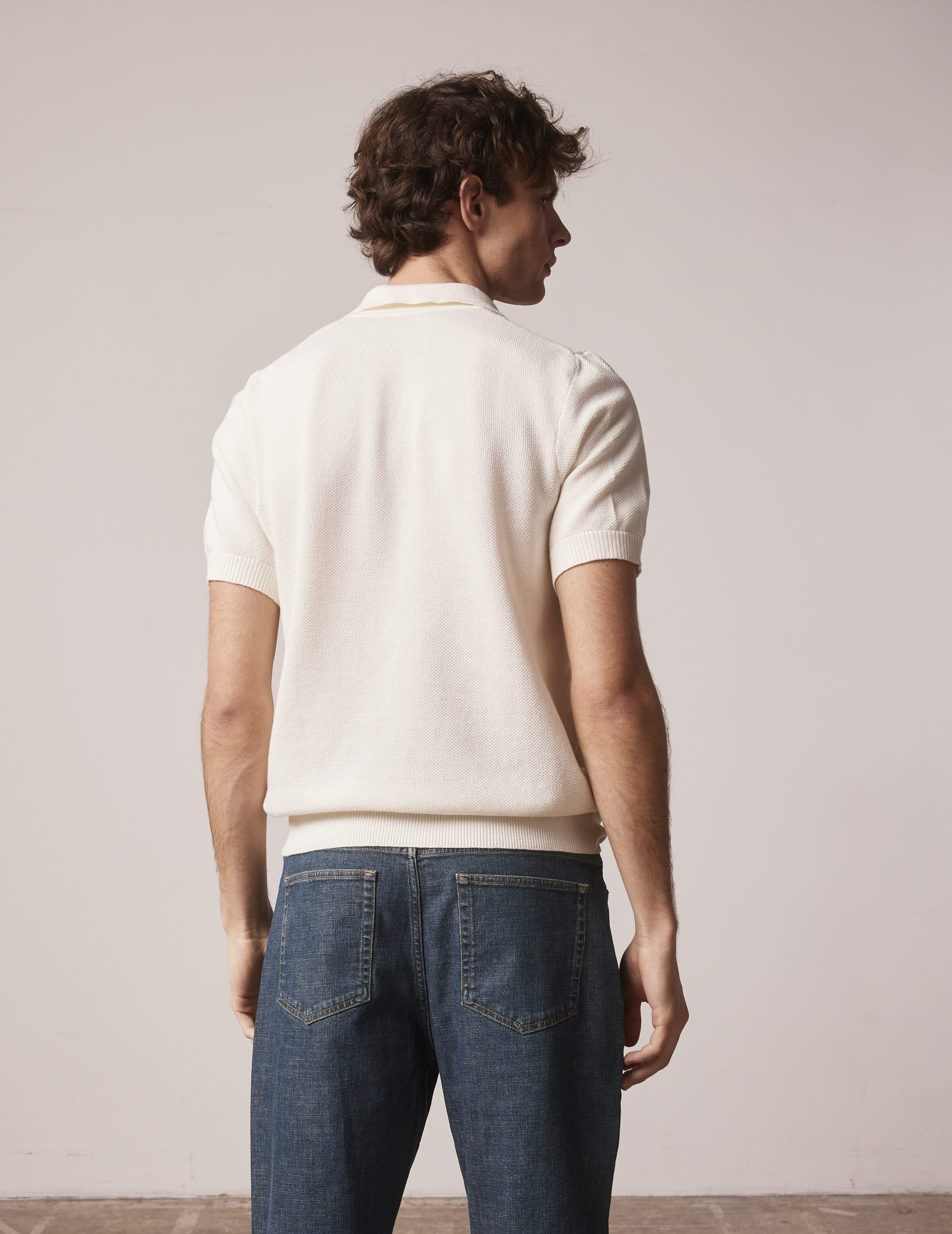 Polo Lilian en coton écru