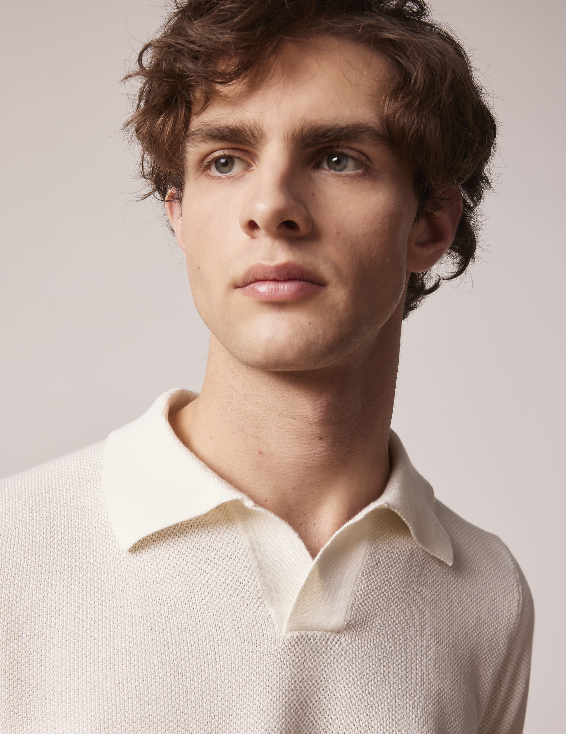 Polo Lilian en coton écru