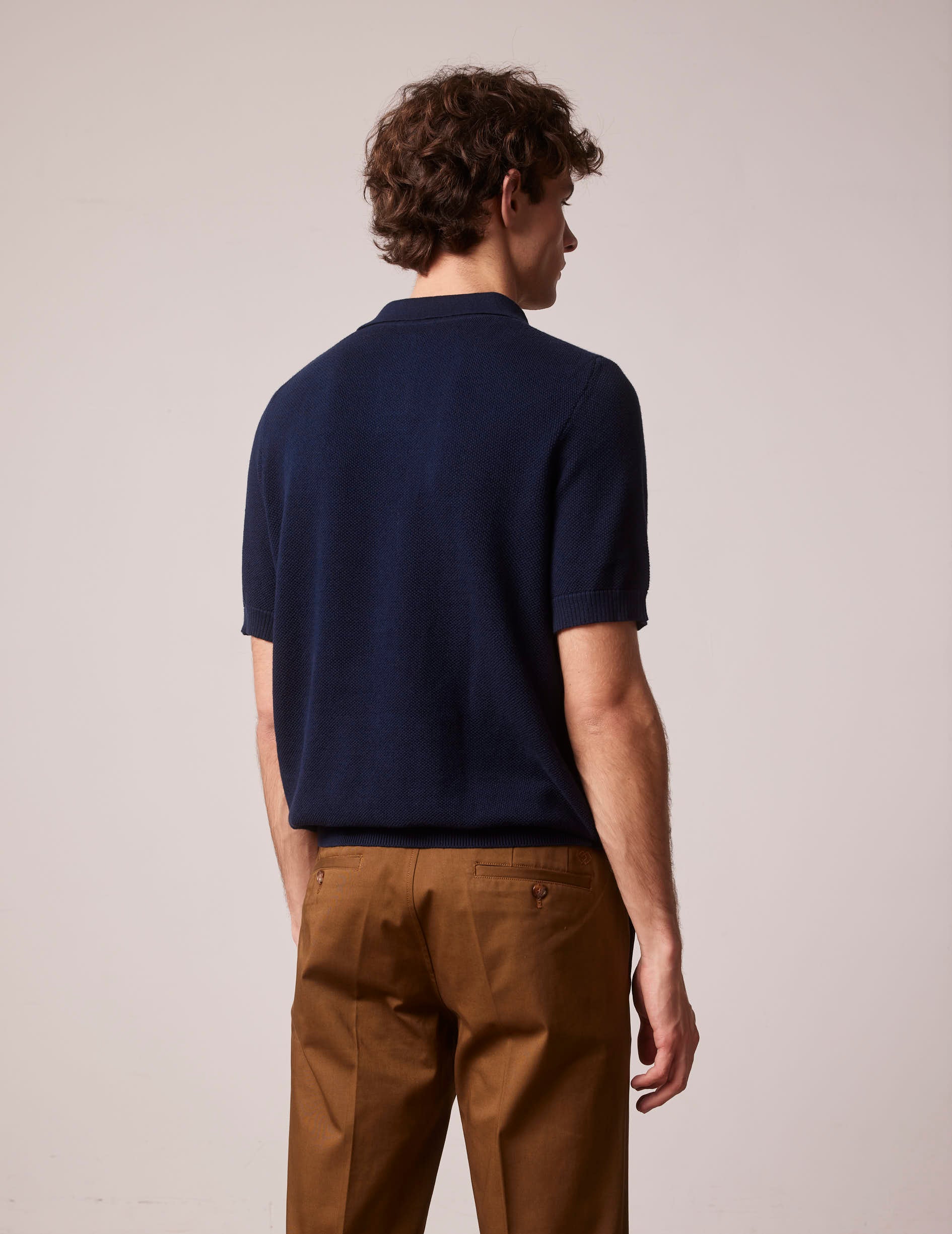 Polo Lilian en coton marine