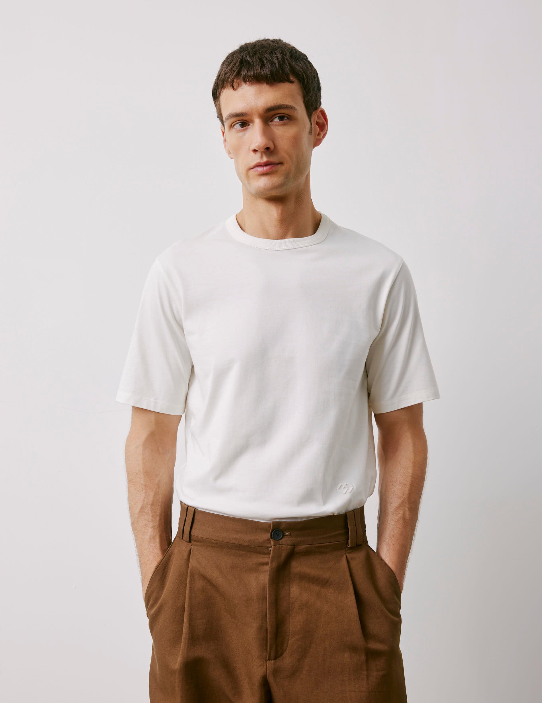 T-shirt Marcel en coton Supima écru