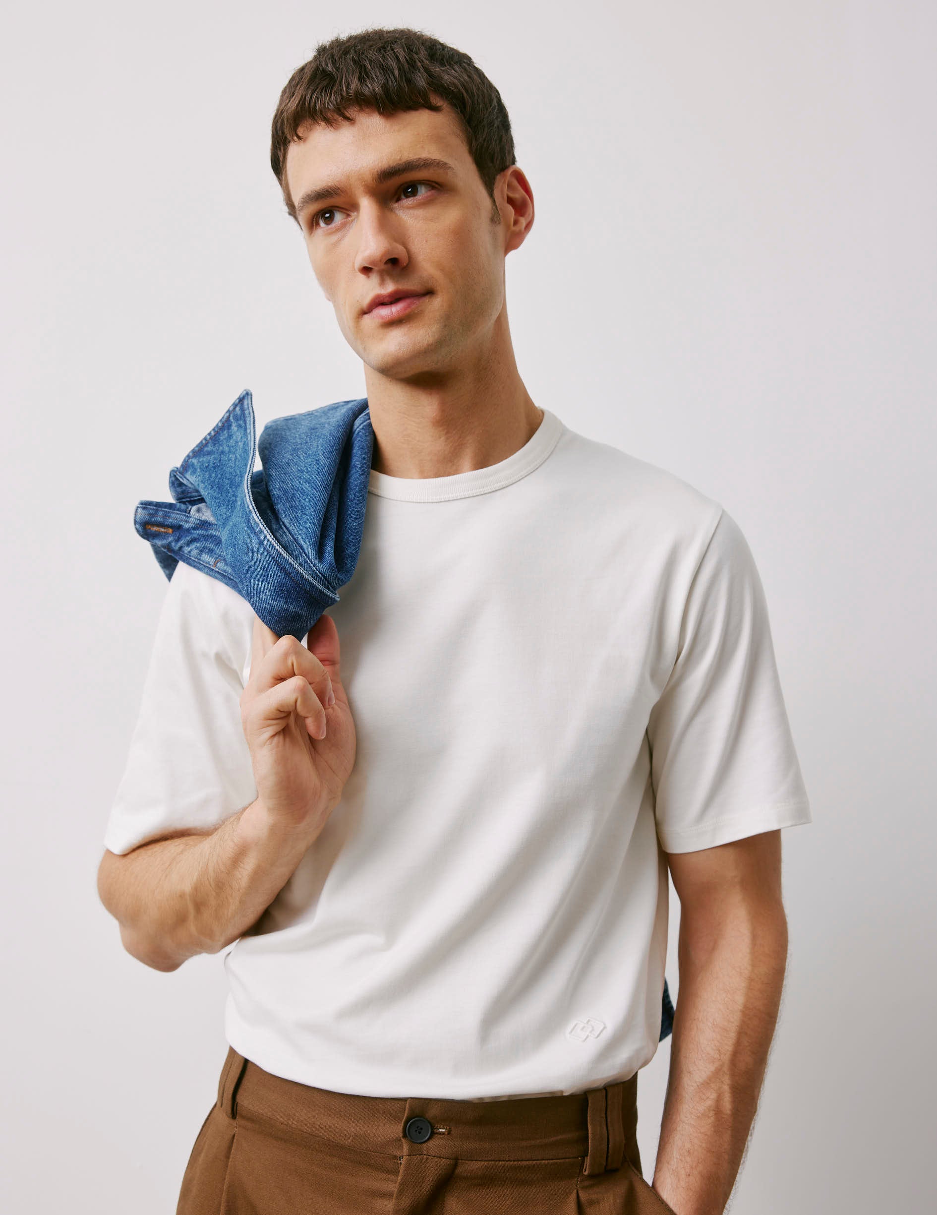 T-shirt Marcel en coton Supima écru