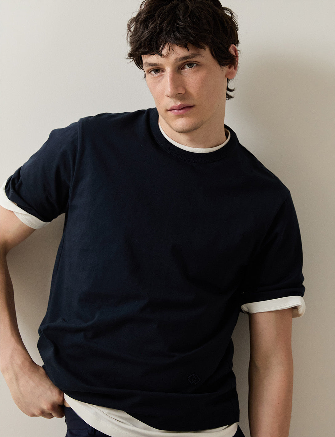 T-shirt Marcel en coton Supima marine