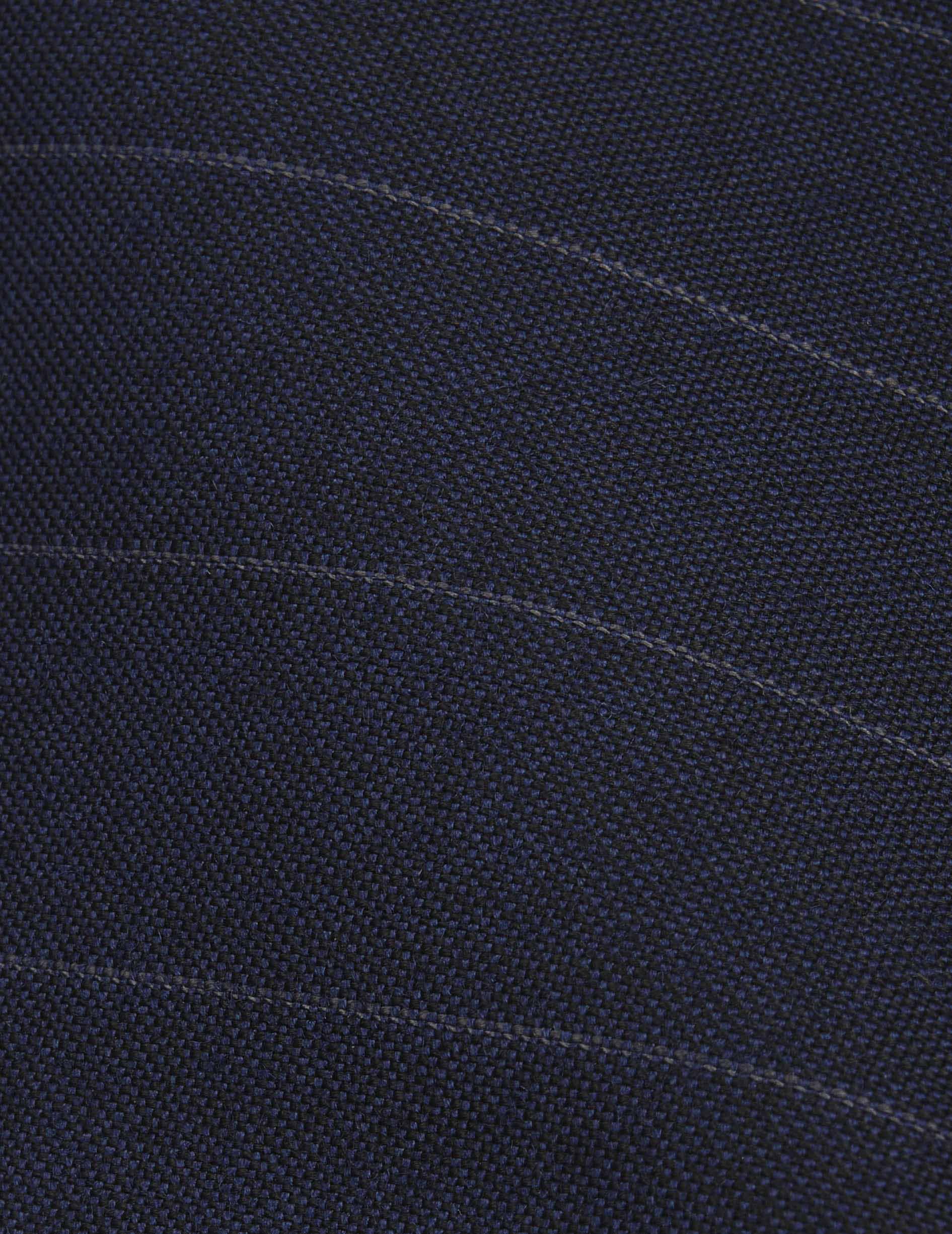 Blazer Gabin en toile de laine rayée marine