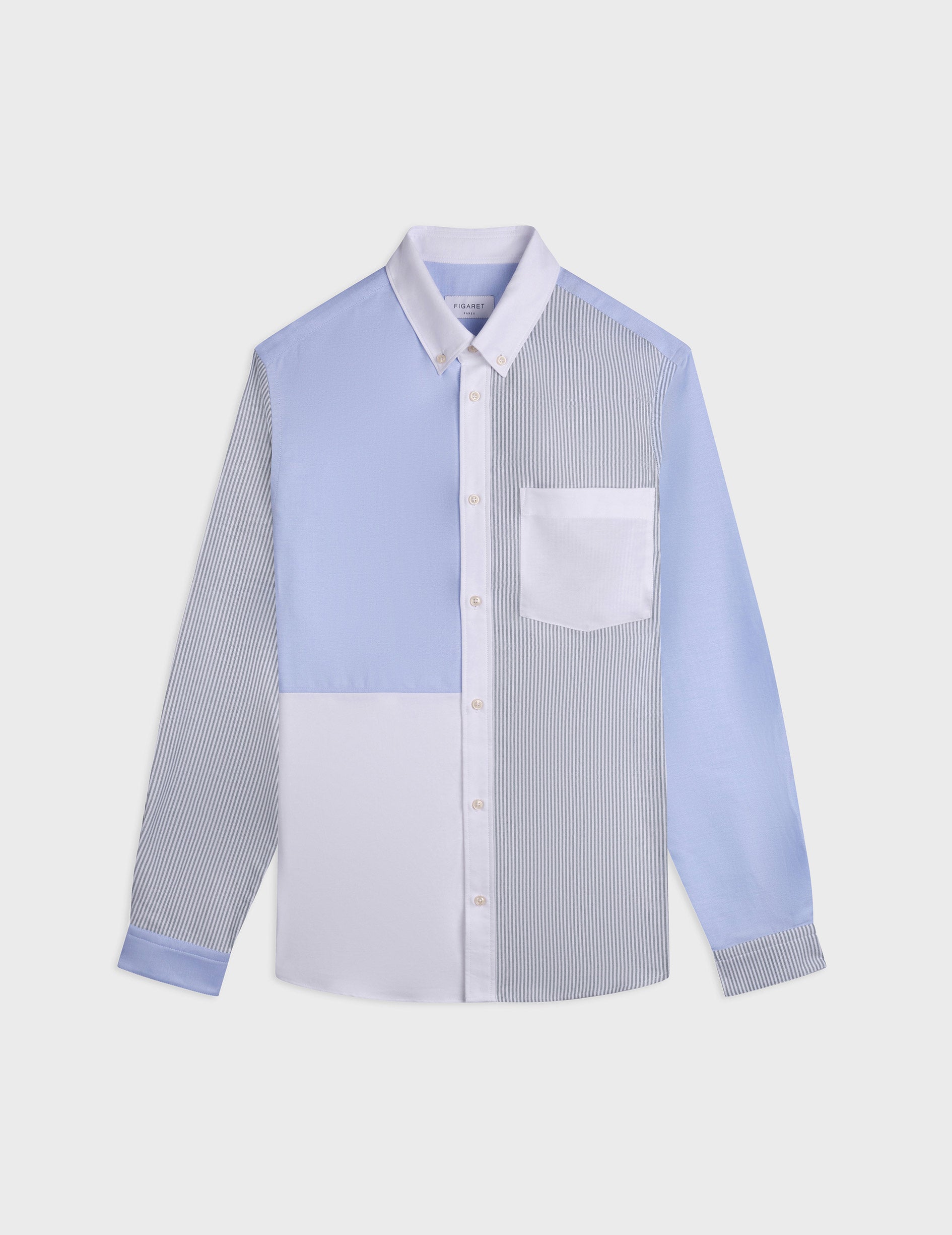 Fun shirt Aymeric rayée - Oxford - Col Américain