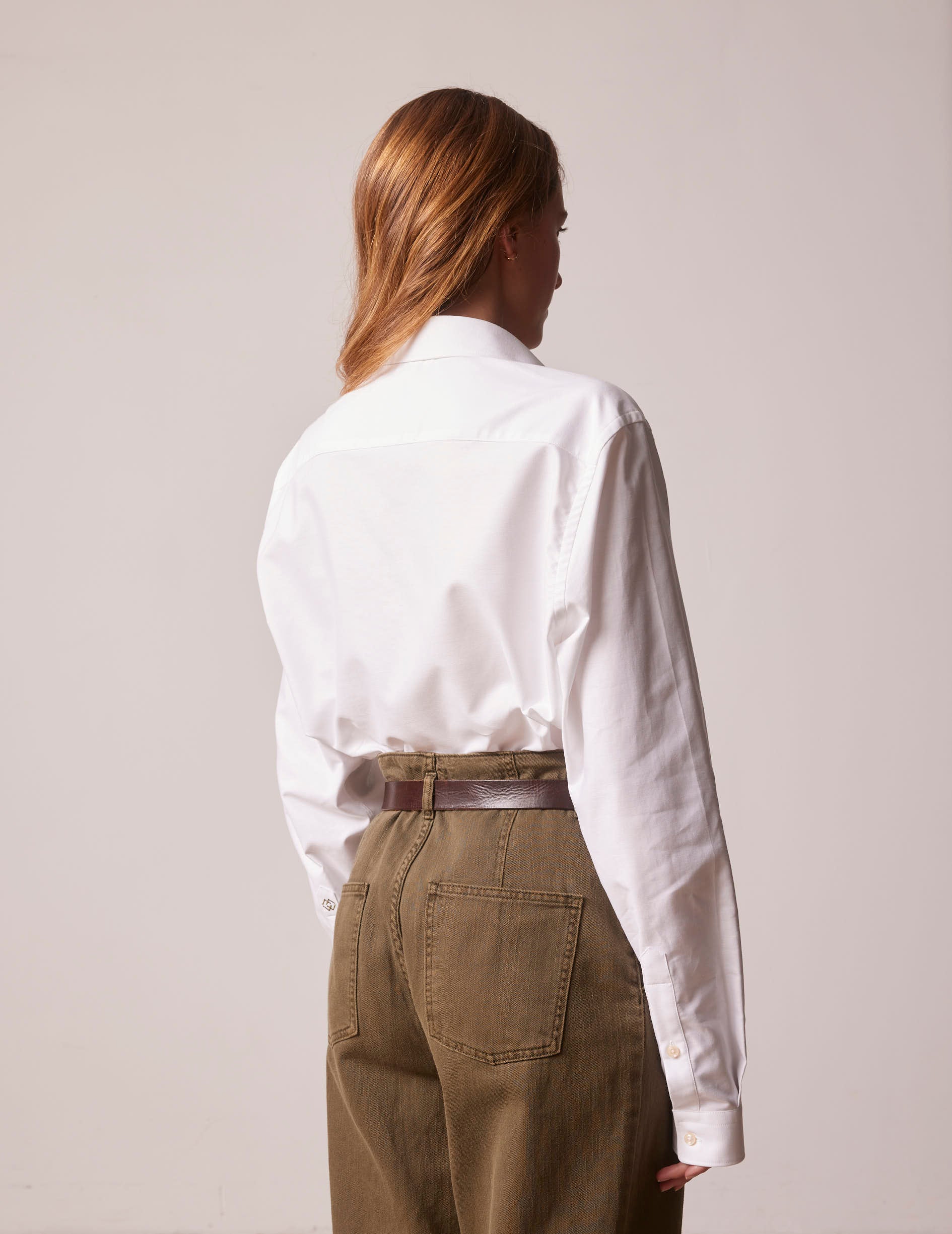 Unisex White "Je t'aime" shirt - Oxford - Figaret Collar