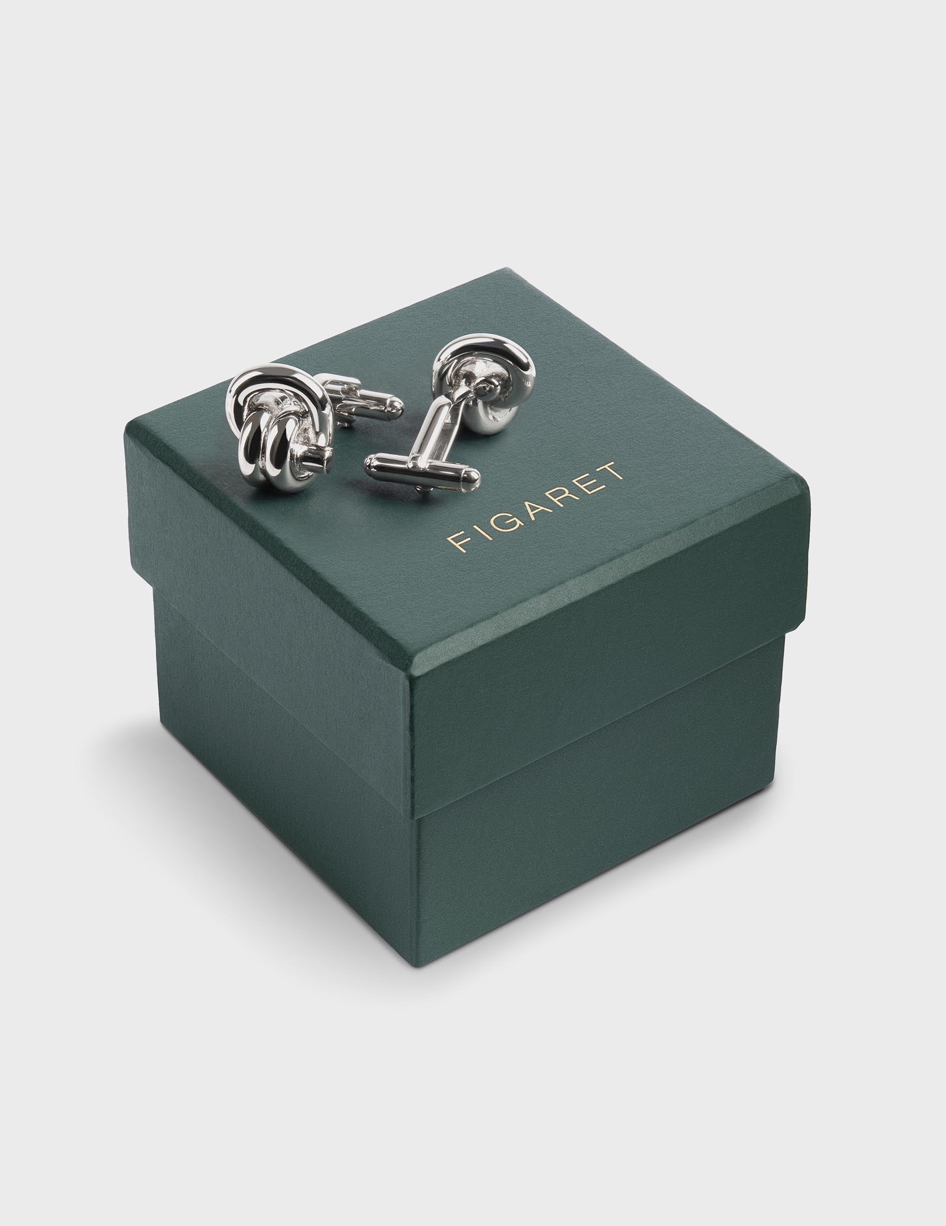Silver-plated cufflinks