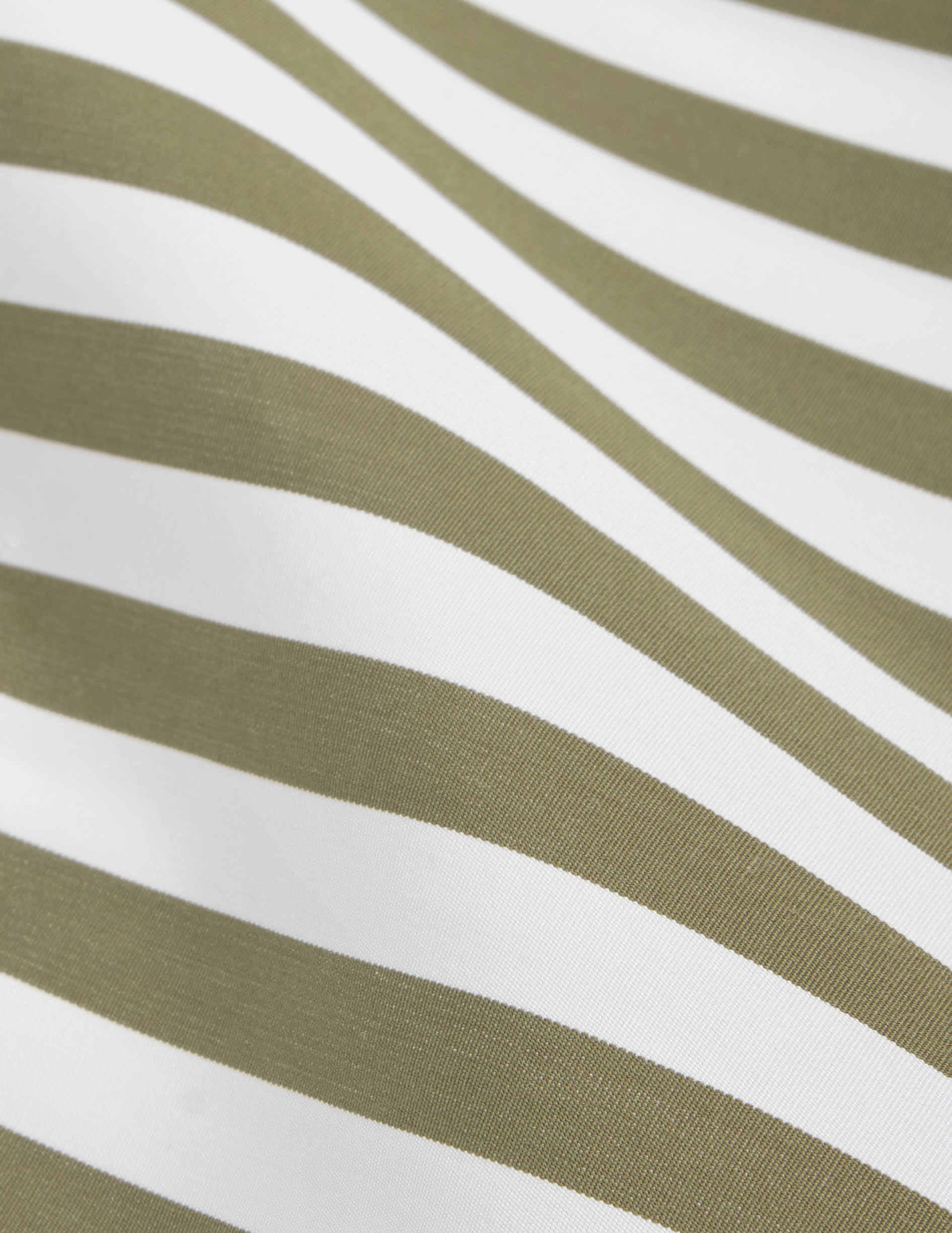 Chemise oversize Léa rayée kaki - Popeline - Col Chemise