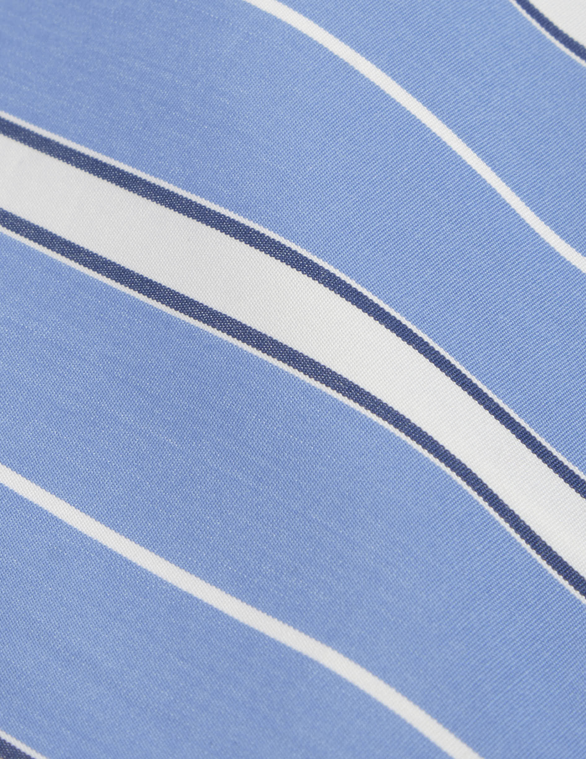Chemise oversize Lizandra rayée bleue - Popeline - Col Chemise