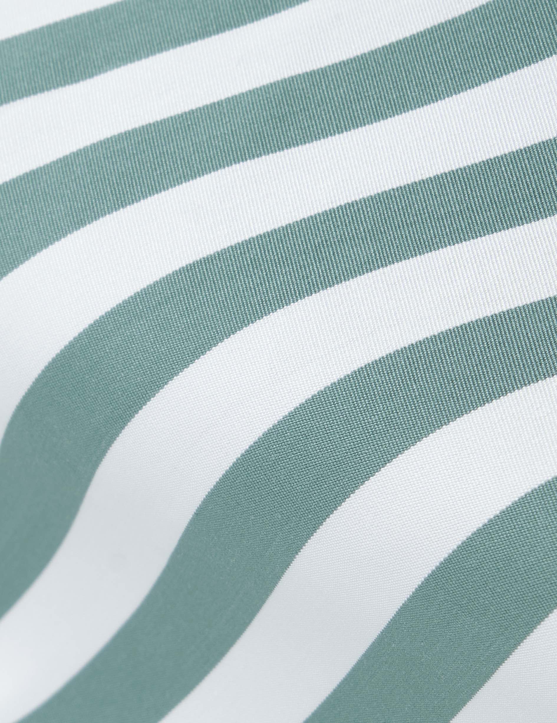 Chemise oversize Mathilde rayée vert sauge - Popeline - Col Chemise