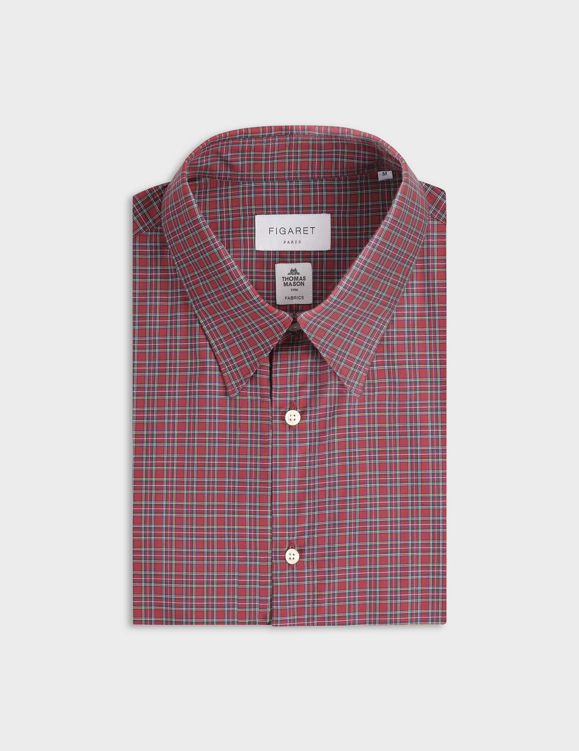 Antonin red checked shirt - Poplin - Prodigious Collar