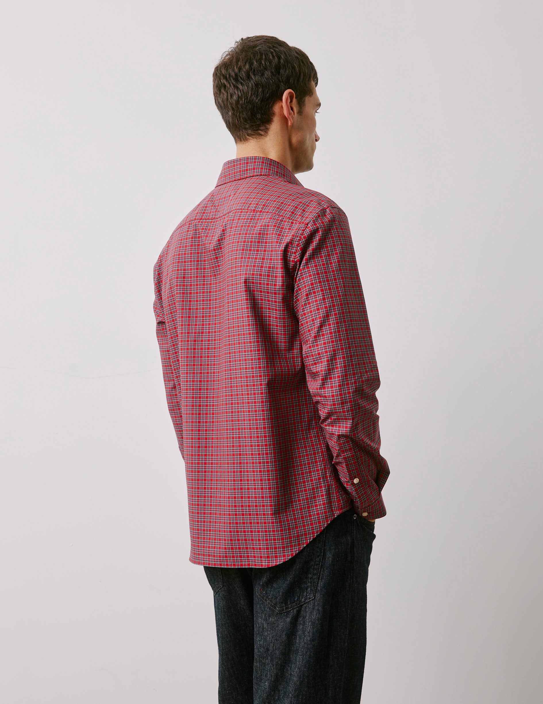 Antonin red checked shirt - Poplin - Prodigious Collar