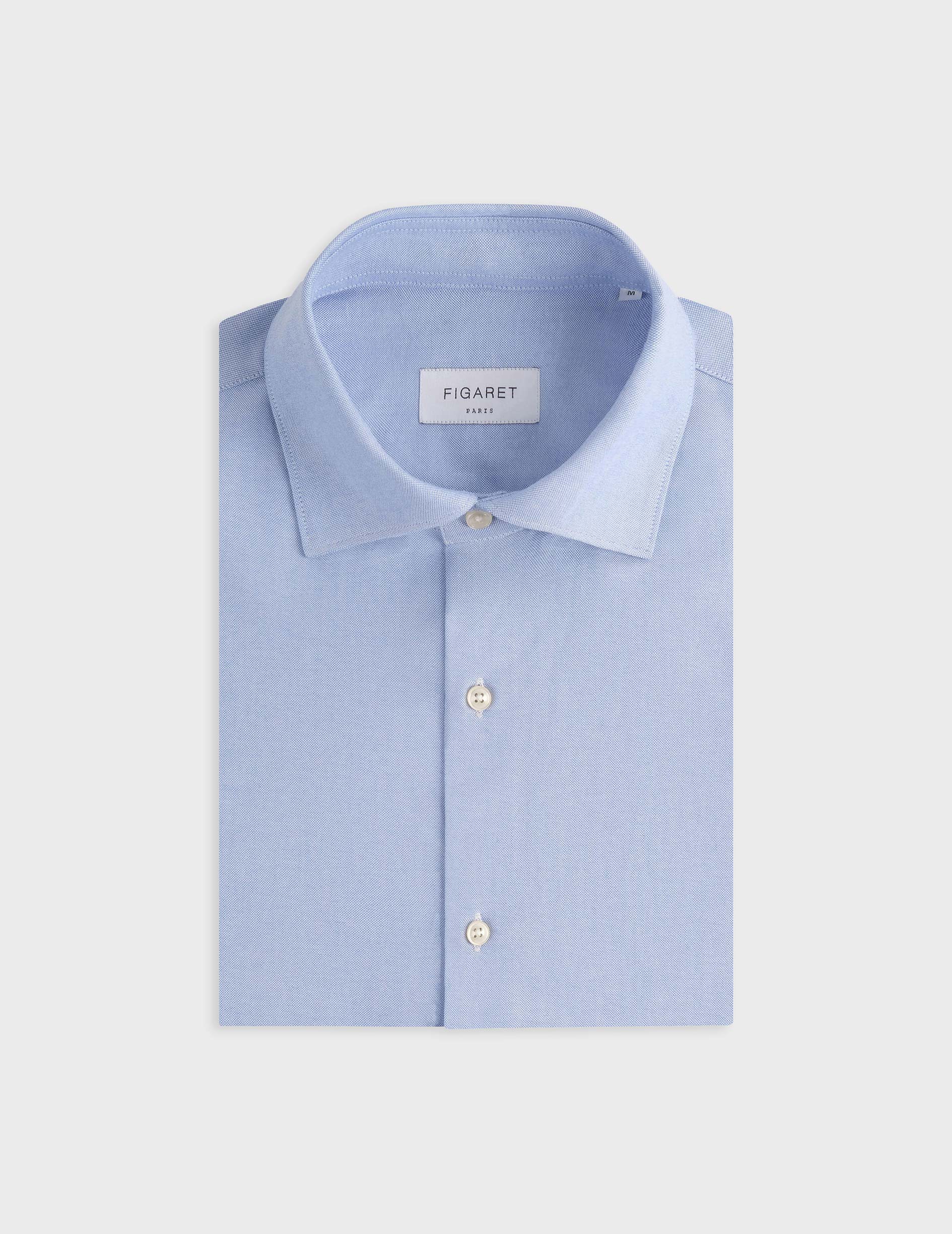 Chemise Aristote bleue - Oxford - Col Italien