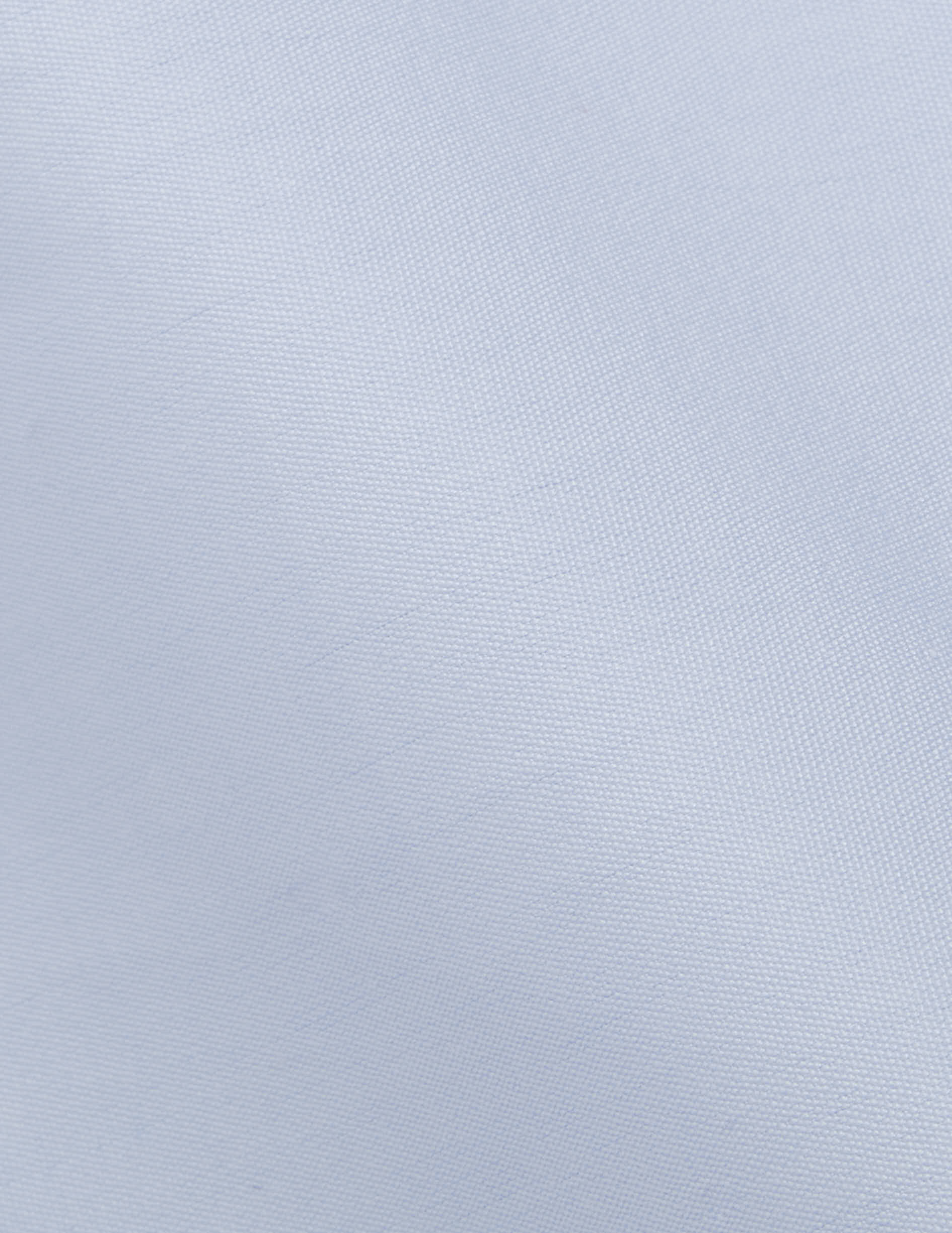 Chemise semi-ajustée bleue - Popeline - Col Arrondi