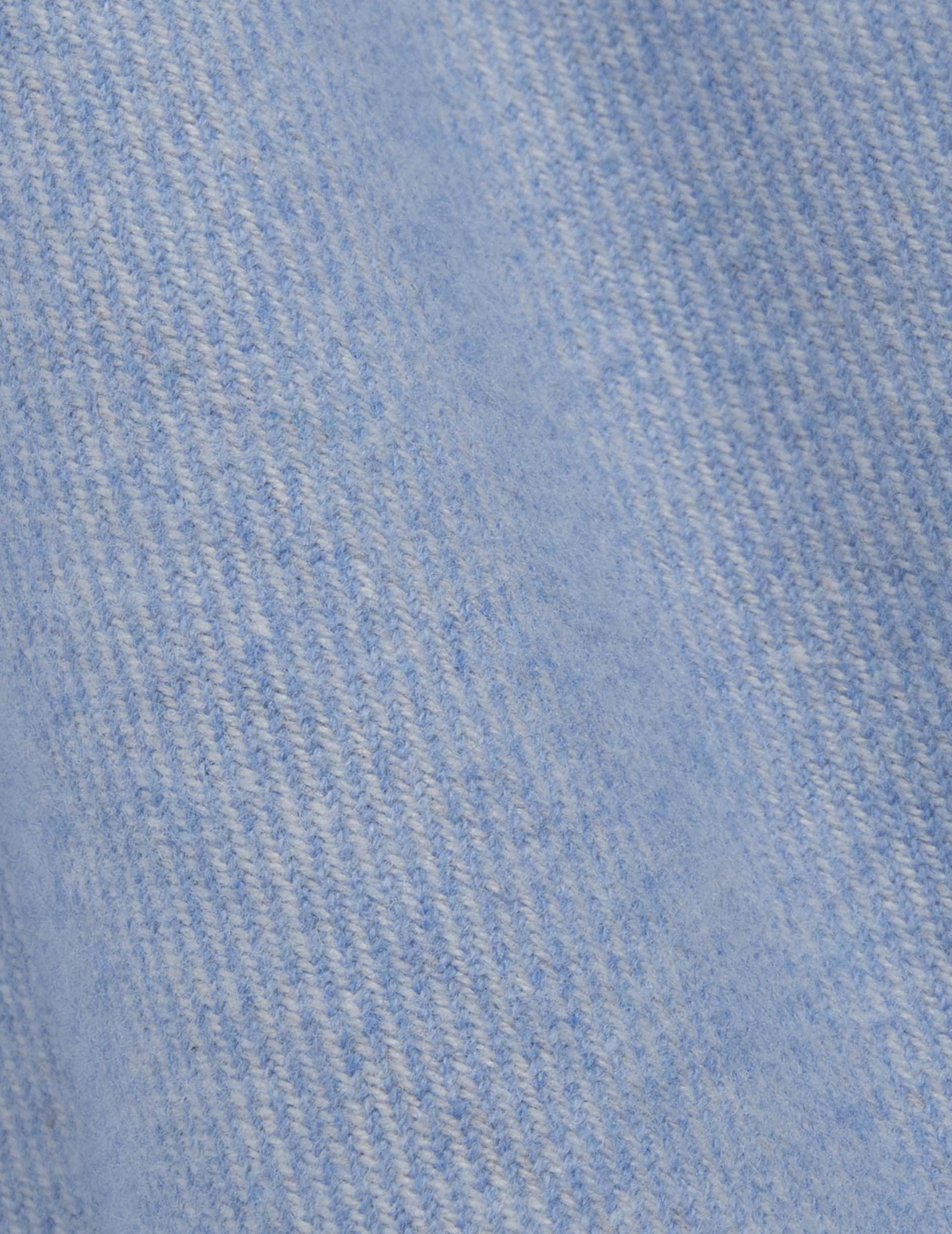 Chemise Auguste bleue - Flanelle - Col Français