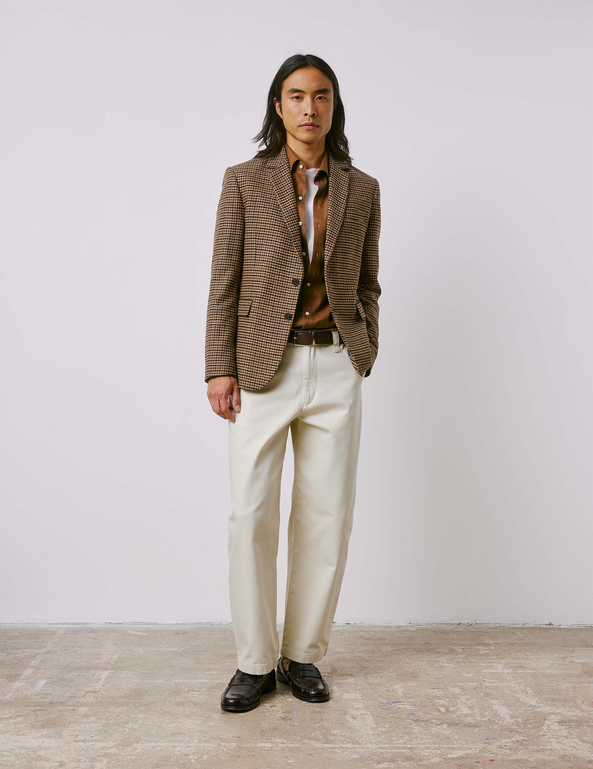 Auguste brown shirt - Flannel - French Collar