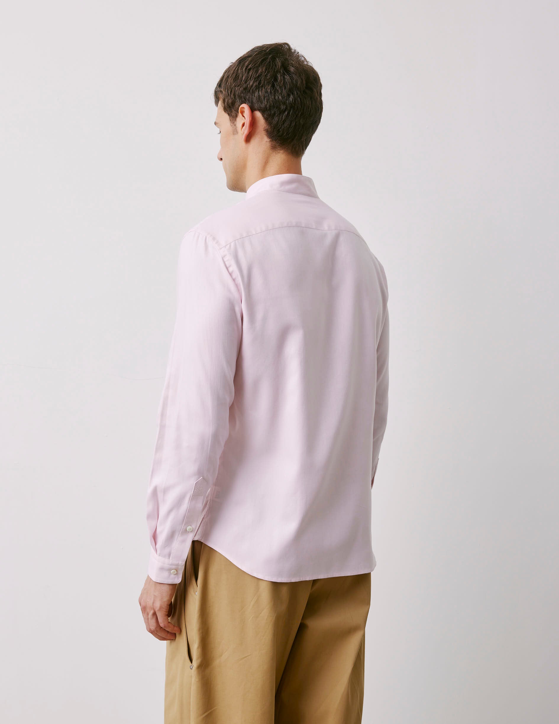 Carl pink shirt - Dobby - Open Straight Collar