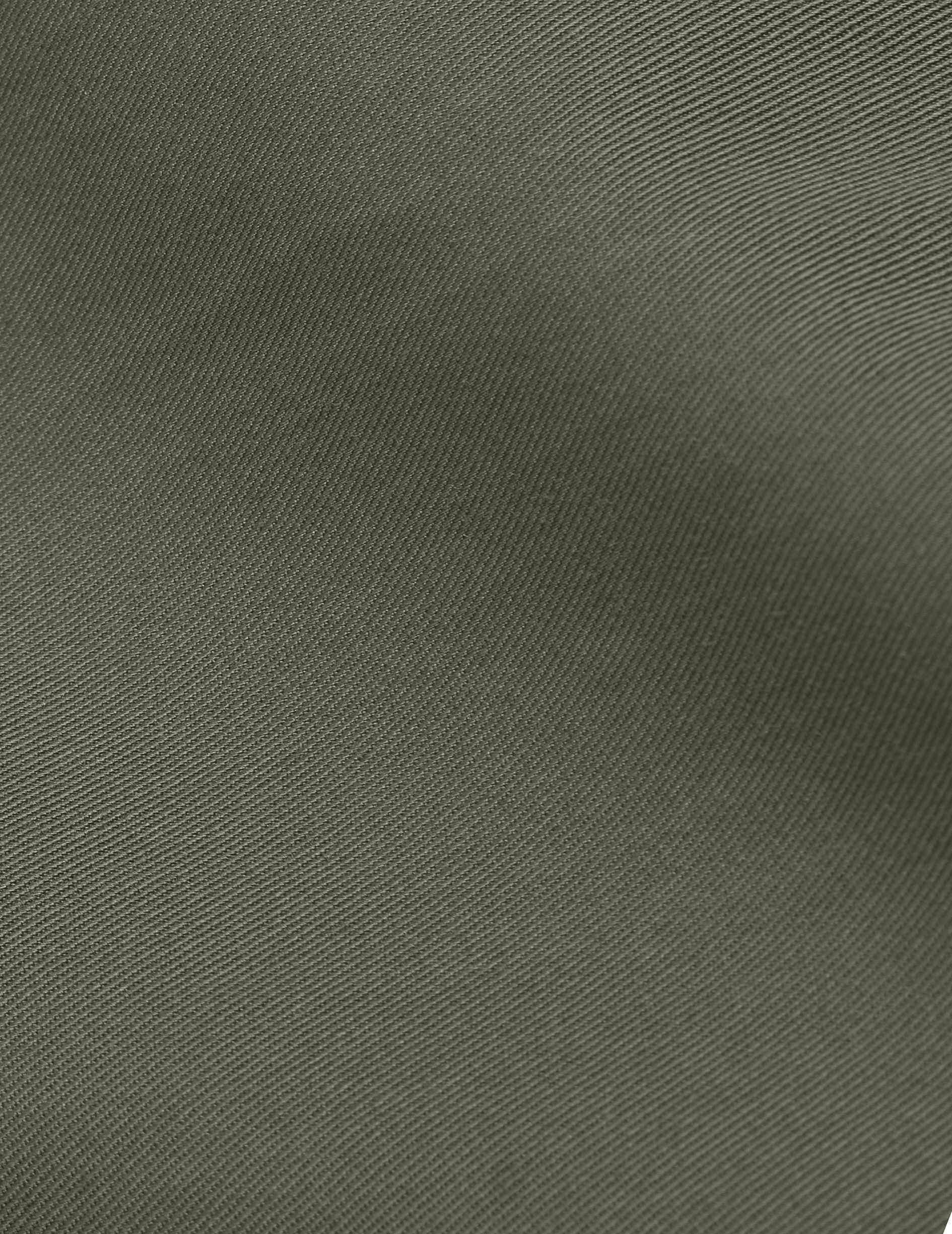 Chemise Carl kaki - Twill - Col Droit ouvert