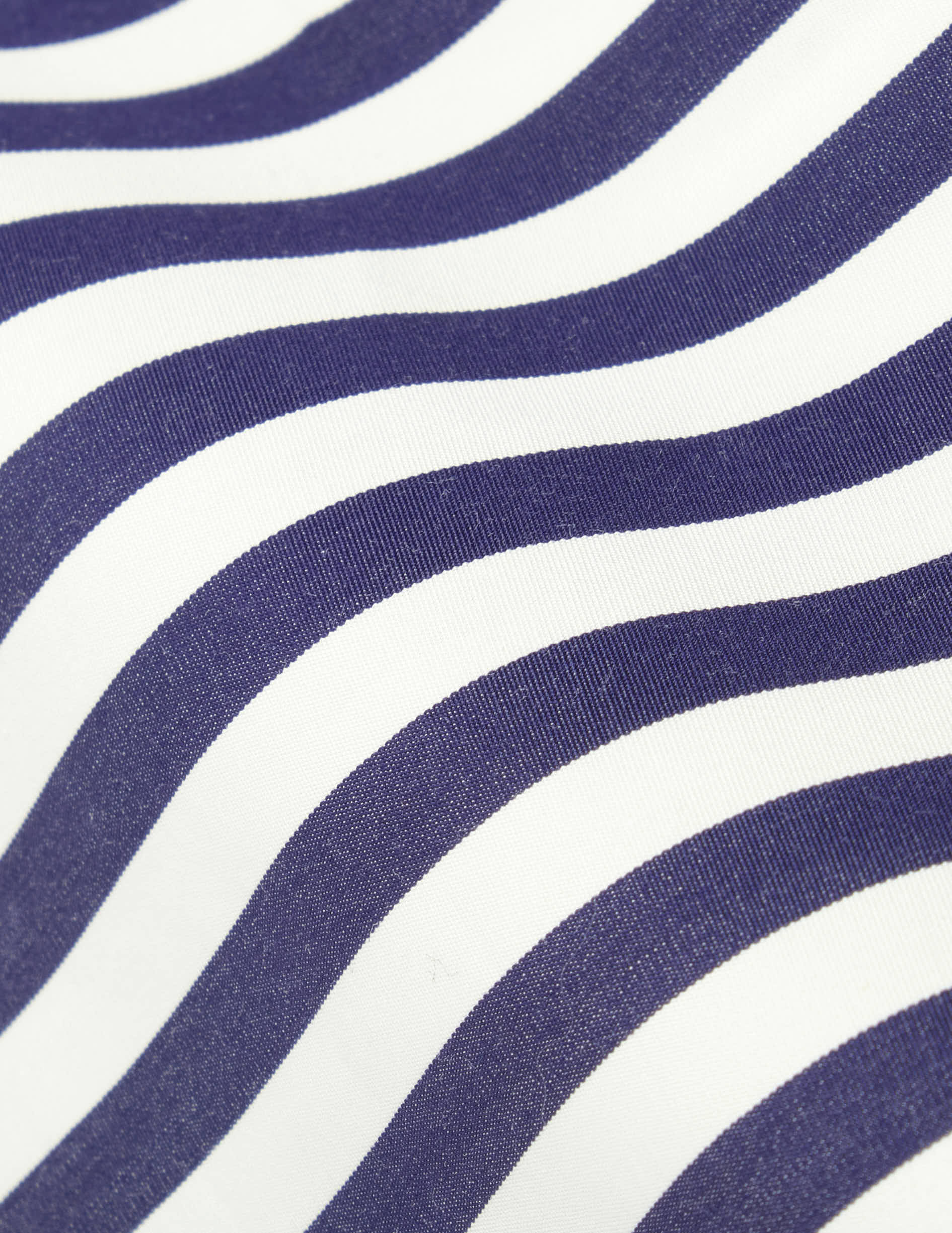 Chemise semi-ajustée rayée bleu marine - Popeline - Col Figaret