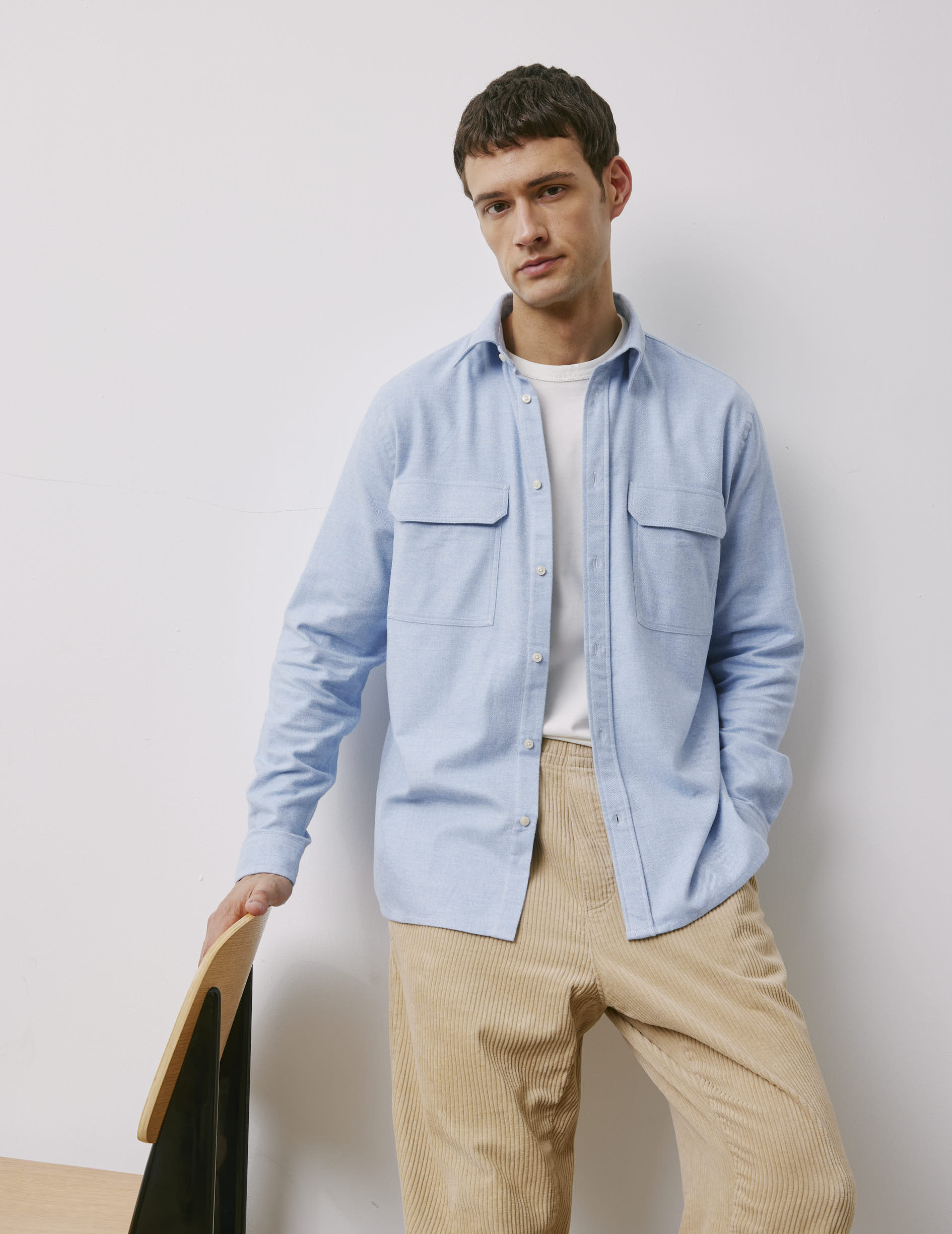 Florian blue shirt - Flannel - French Collar