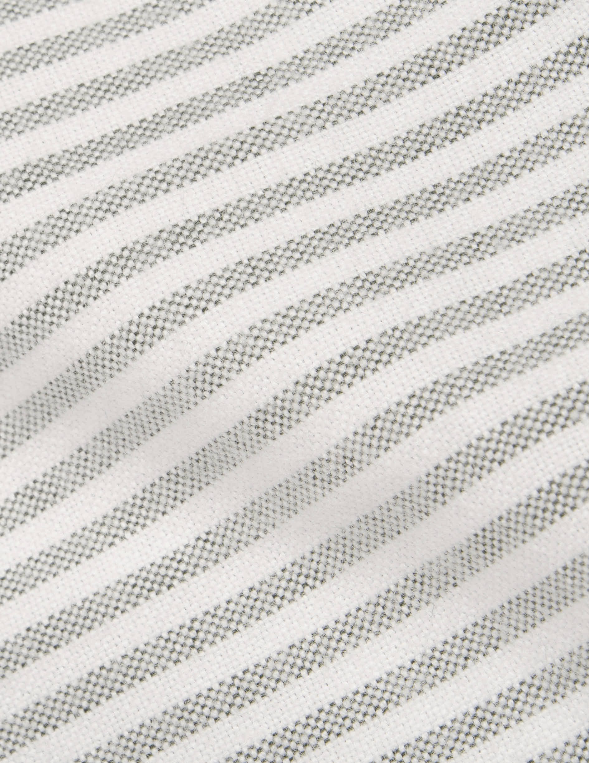 Chemise Gabriel rayée verte - Oxford gratté - Col Américain