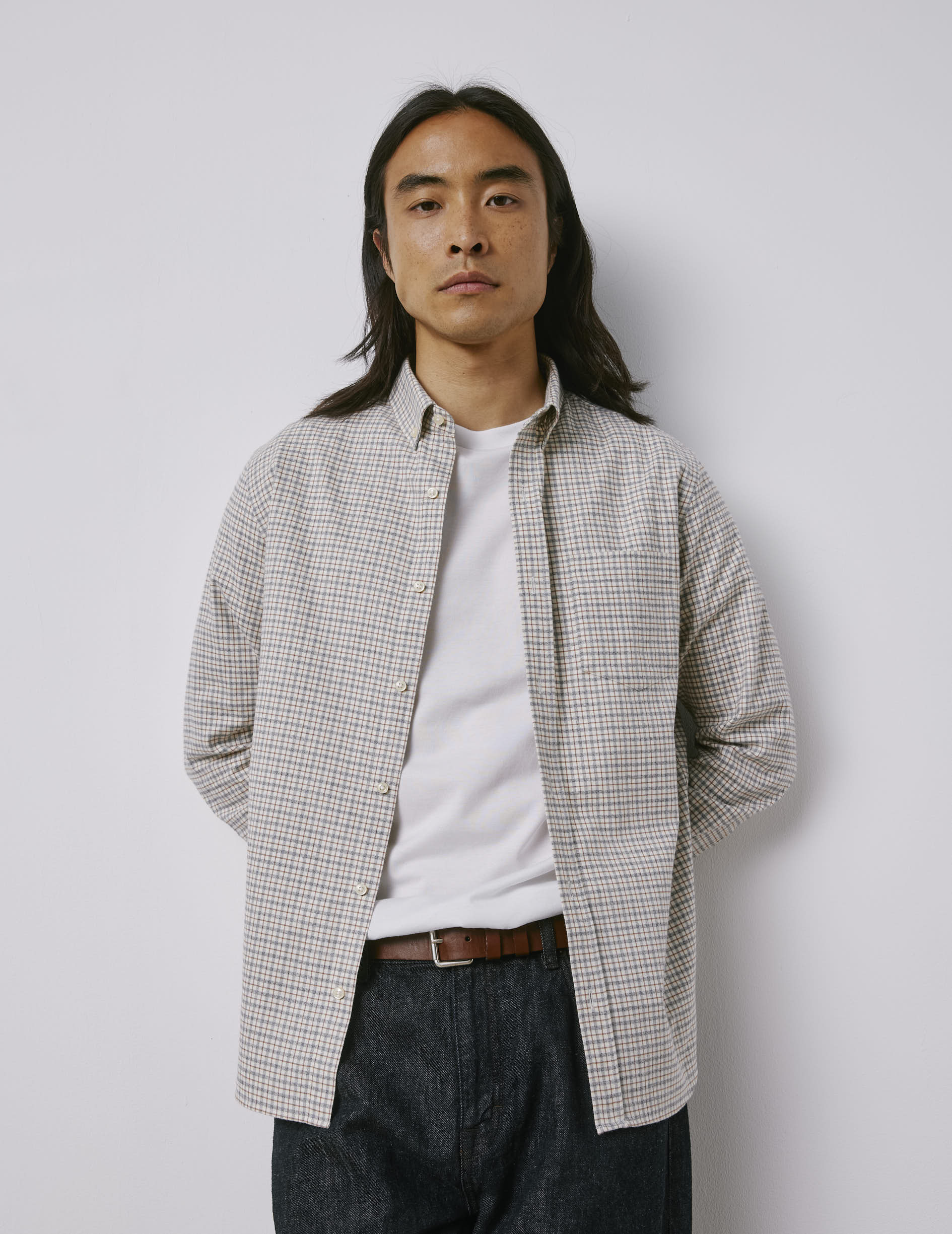 Gabriel brown checked shirt - Flannel - American Collar