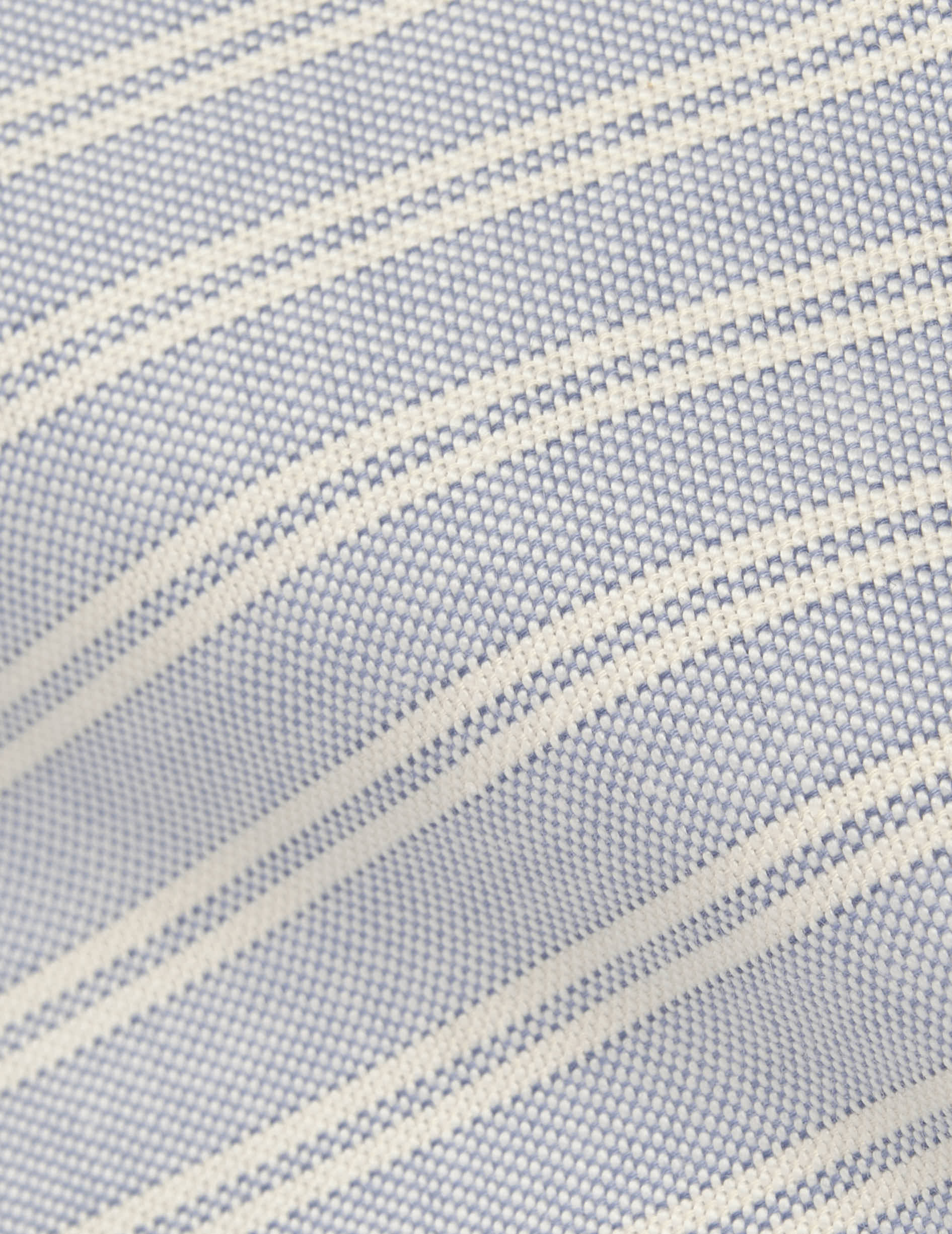 Chemise Gaspard rayée bleue - Oxford - Col Américain