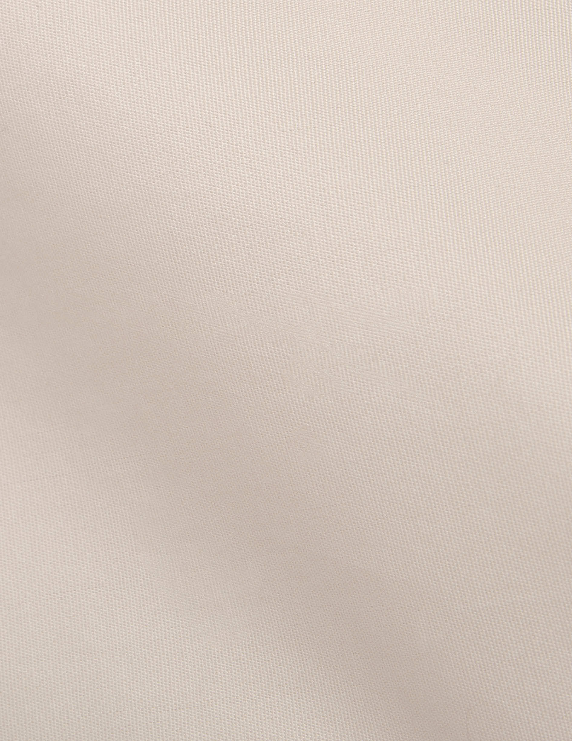 Chemise ajustée beige - Popeline - Col Italien