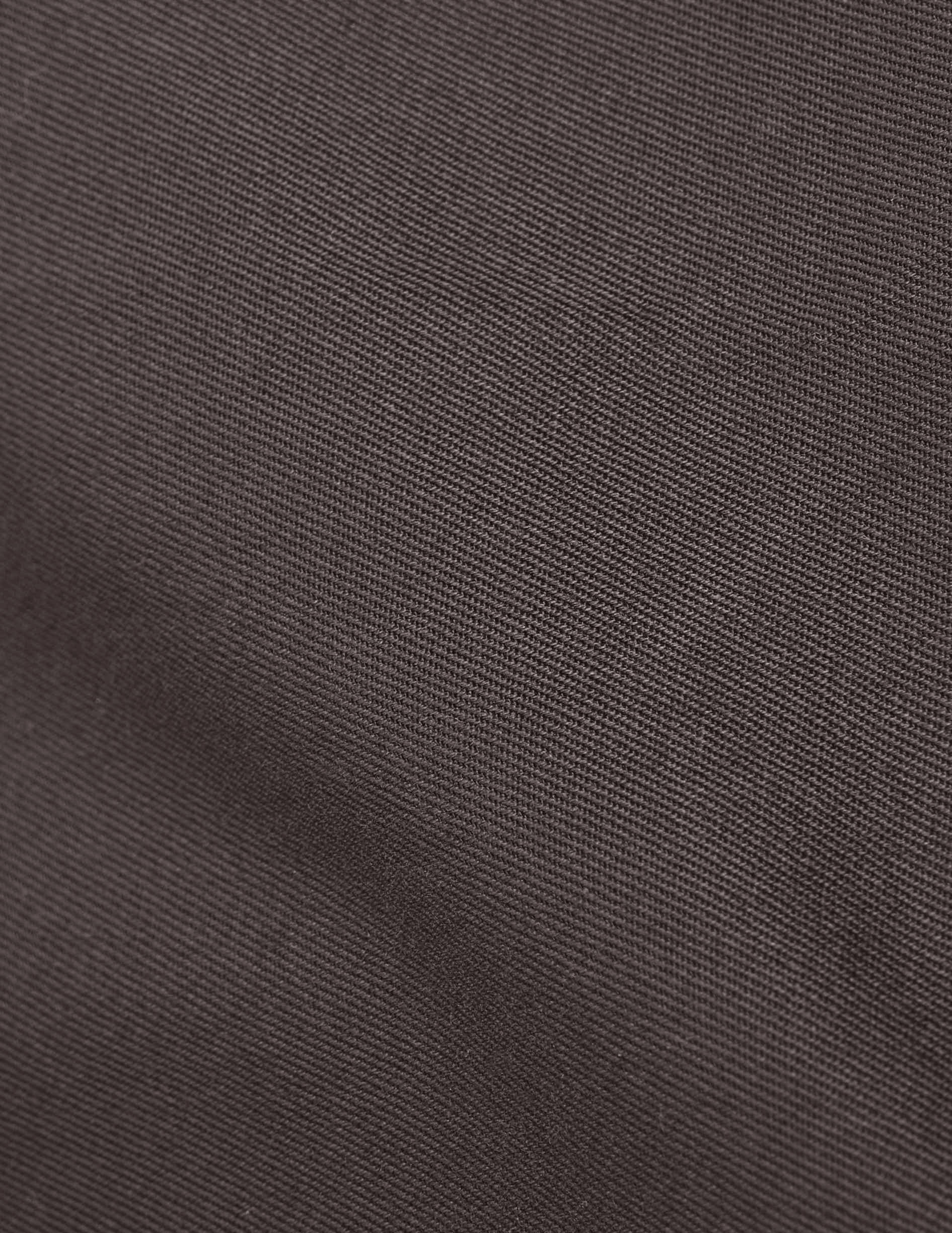 Chemise Ivano marron - Twill - Col Cubain avec bride