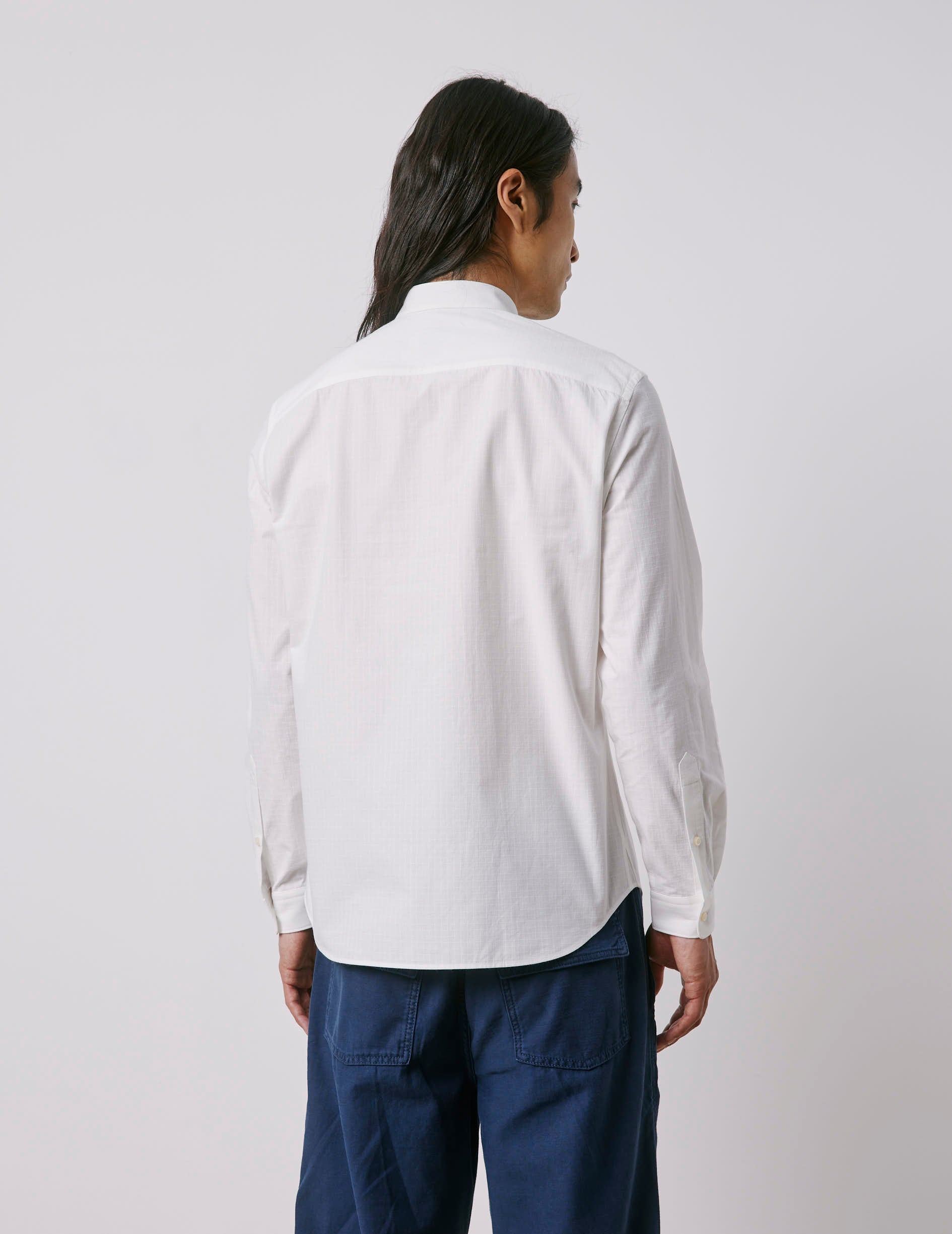 Chemise Mathias blanche - Ripstop - Col Officier