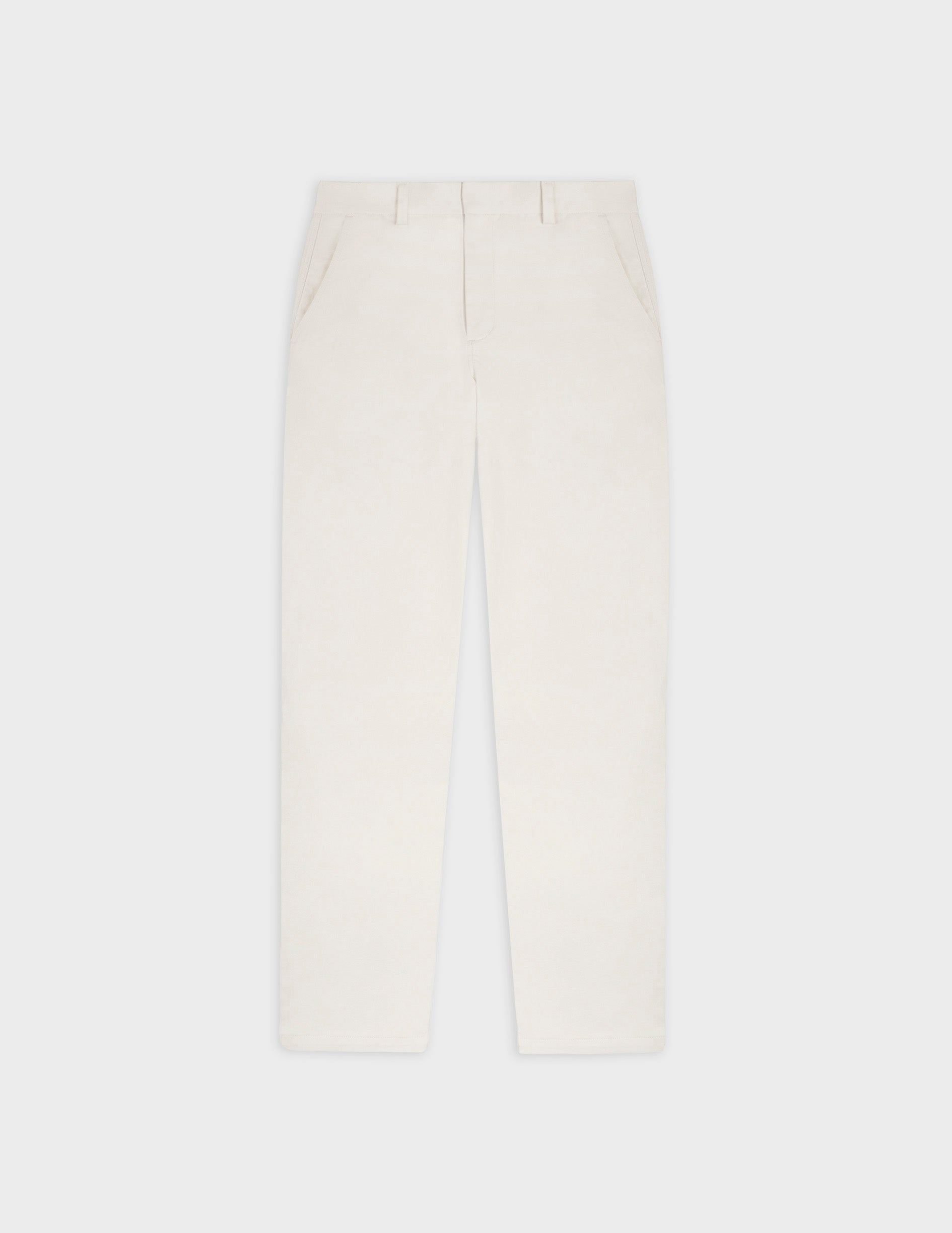 Pantalon Marco en canvas de coton écru