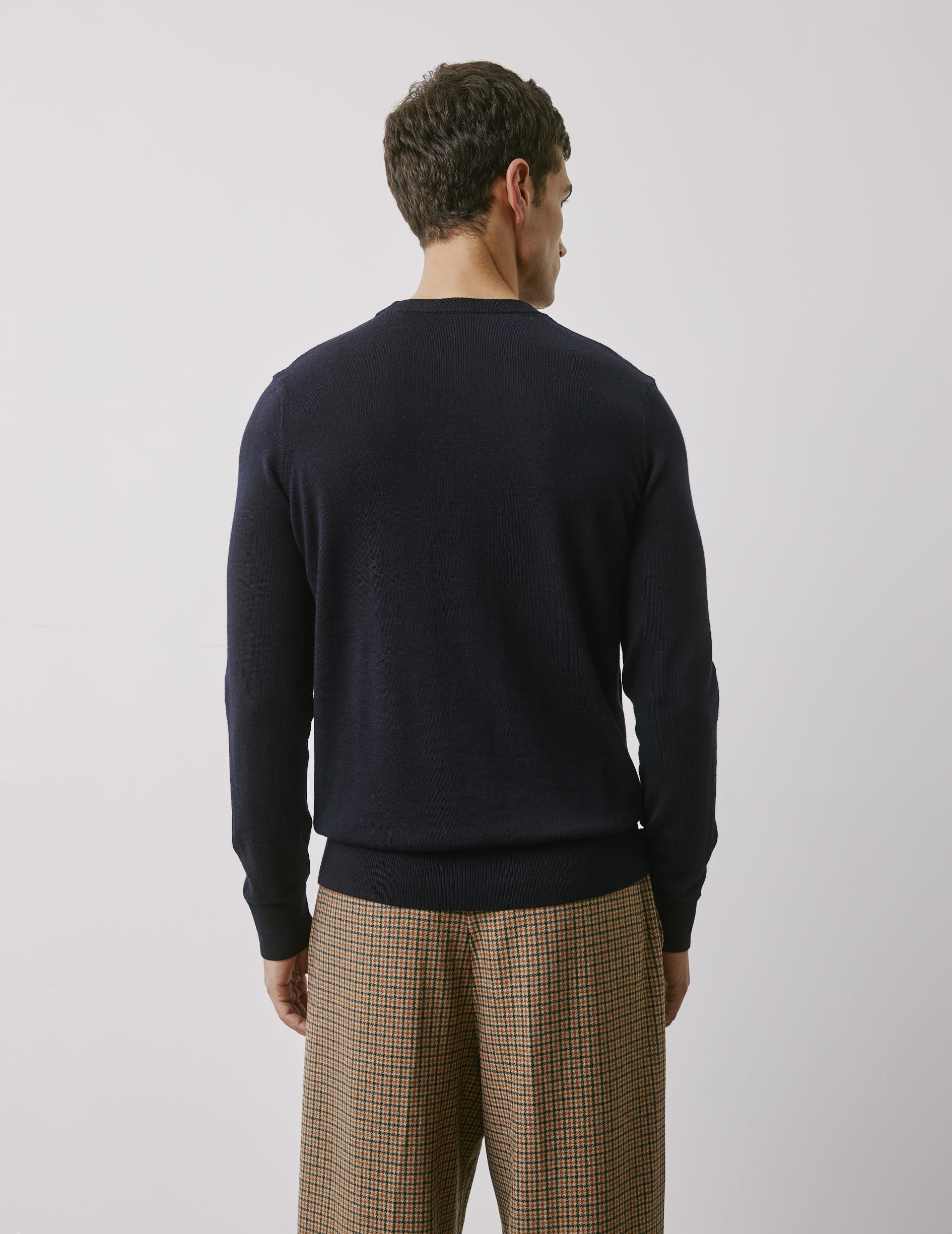 Pull Massimo en laine mérinos marine