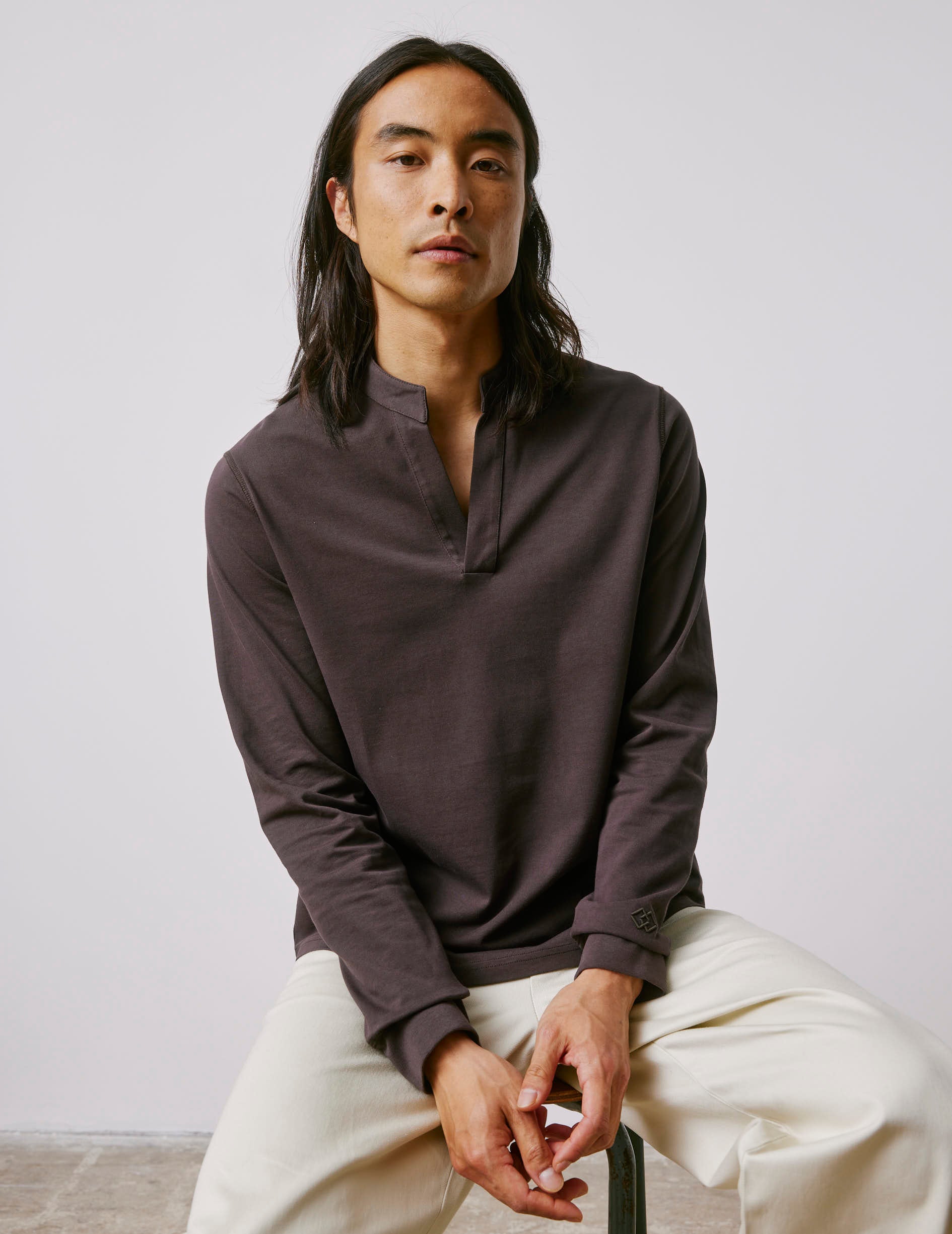 T-shirt Charles en coton marron