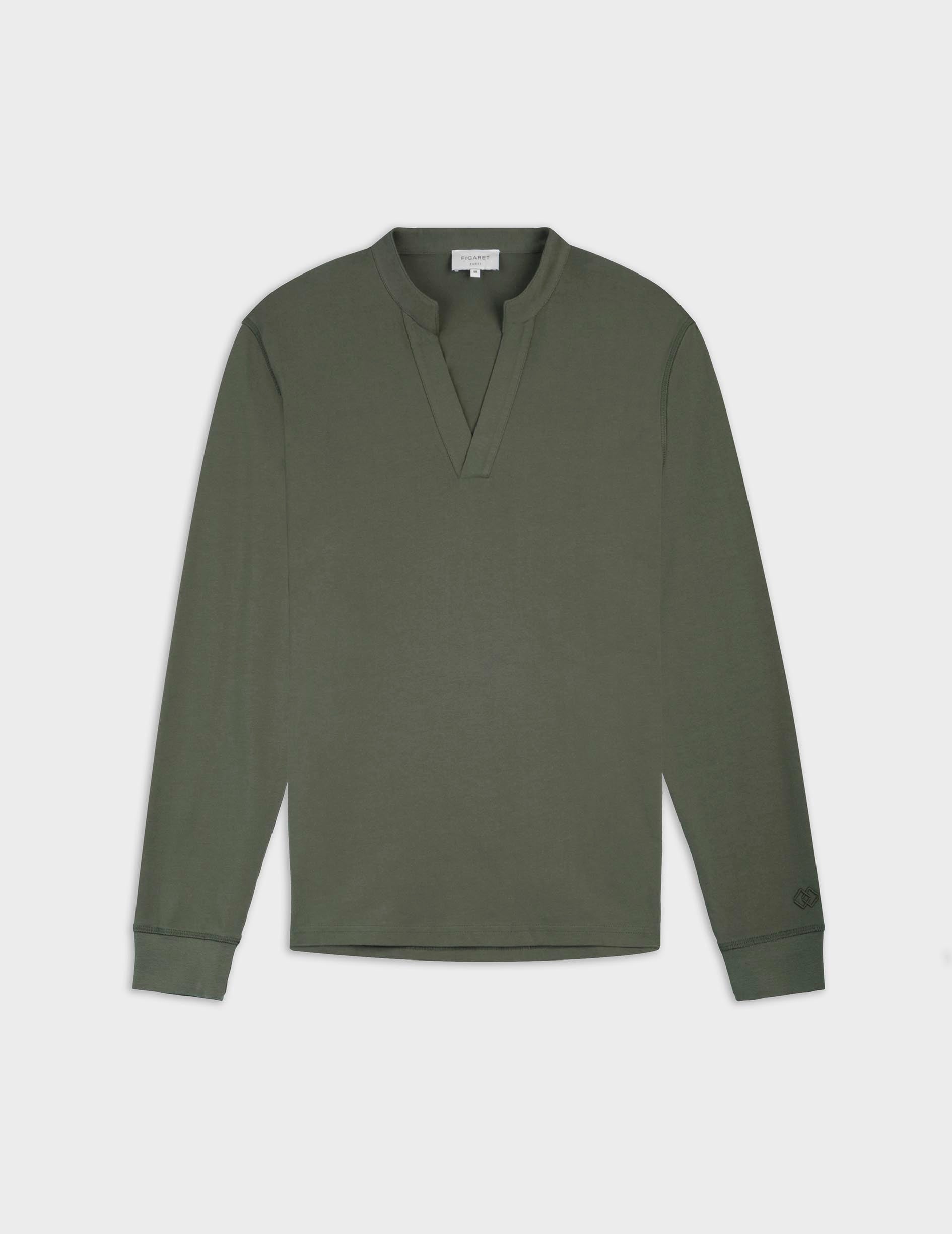 T-shirt Charles en coton kaki